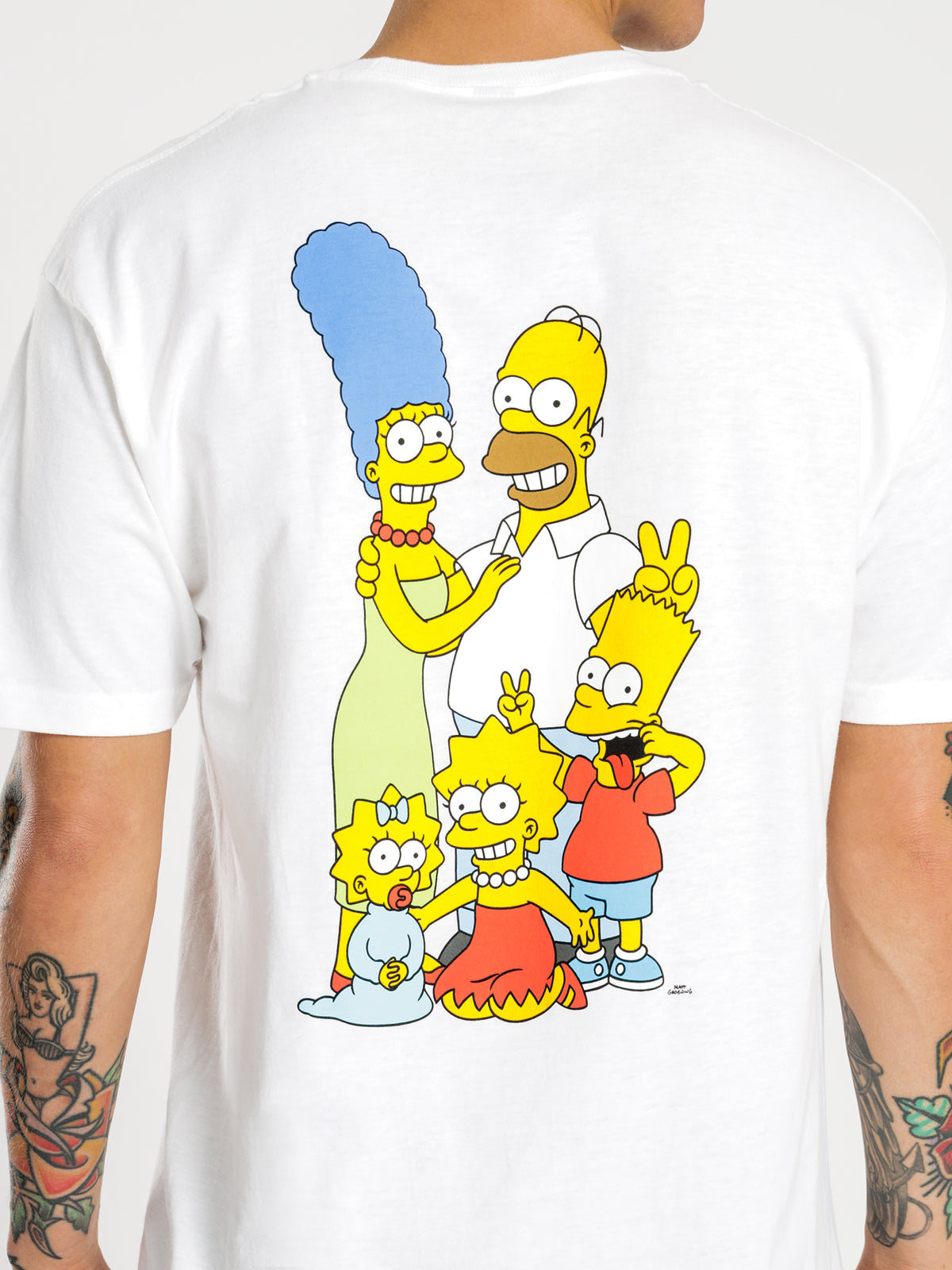 The Simpsons X Vans Family Short Sleeve T-Shirt in White