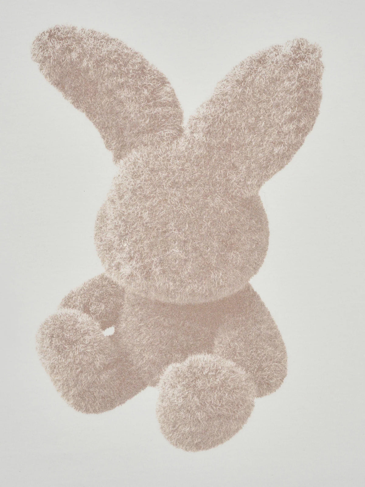 ADLV Cream Fuzzy Rabbit Short Sleeve T-Shirt | CREAM