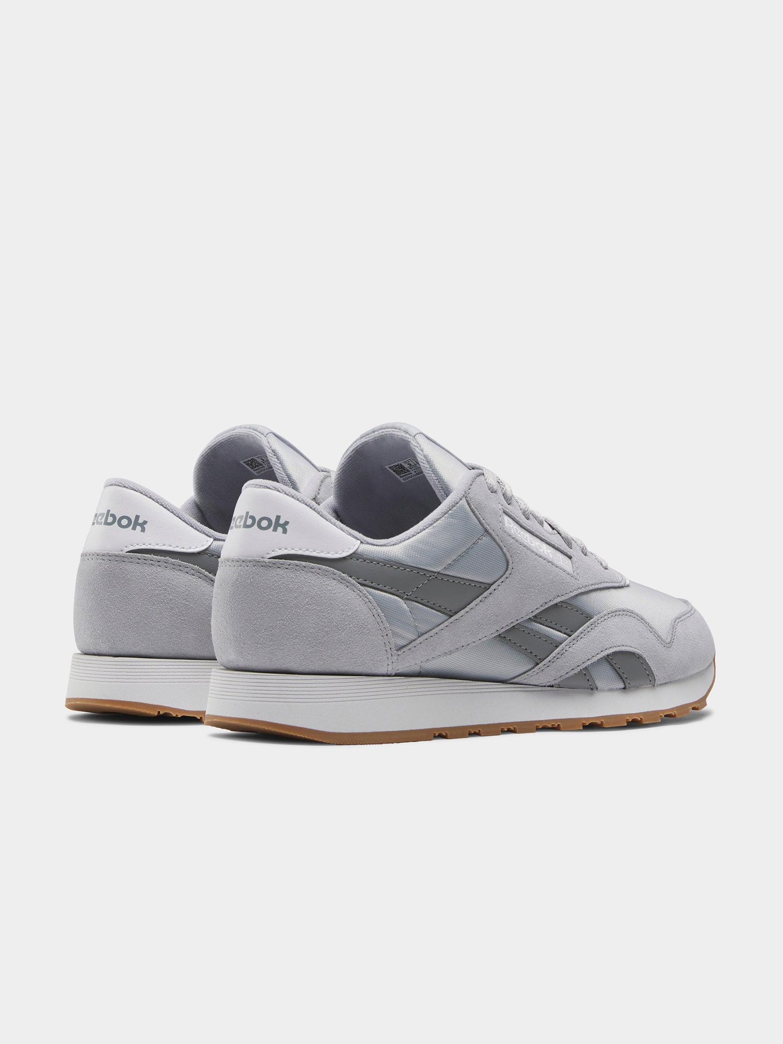 Grey Reebok Classic Nylon Gray Reebok Shoes Men's Classic Nylon