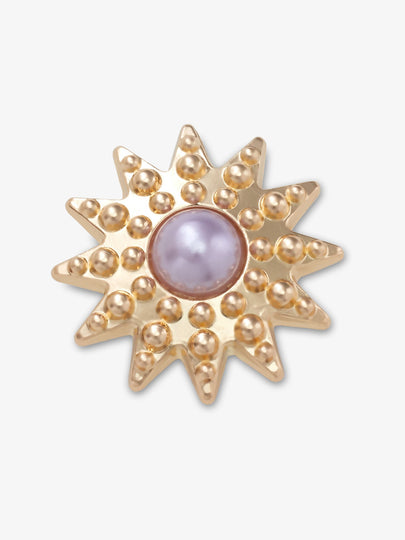 Purple Pearl Starburst Shoe Charm