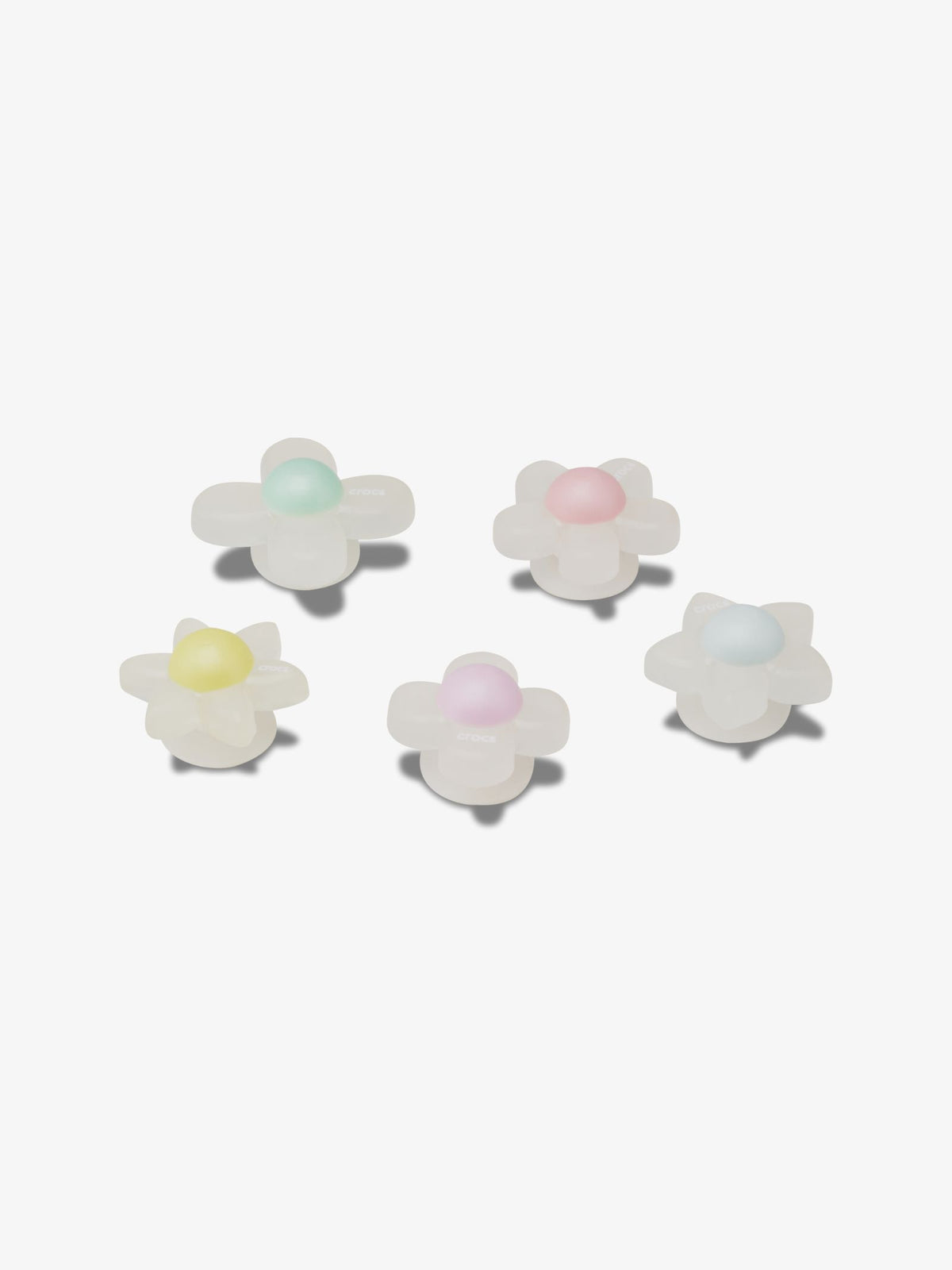 Jibbitz Iridescent Flowers Colorful Center 5 Pack | Multi