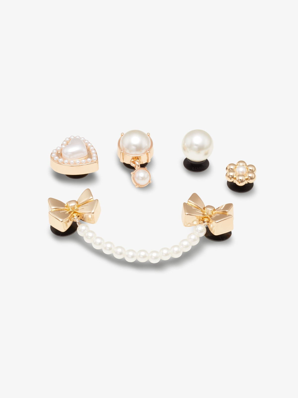 Jibbitz Pearly Gold 5 Pack | Multi