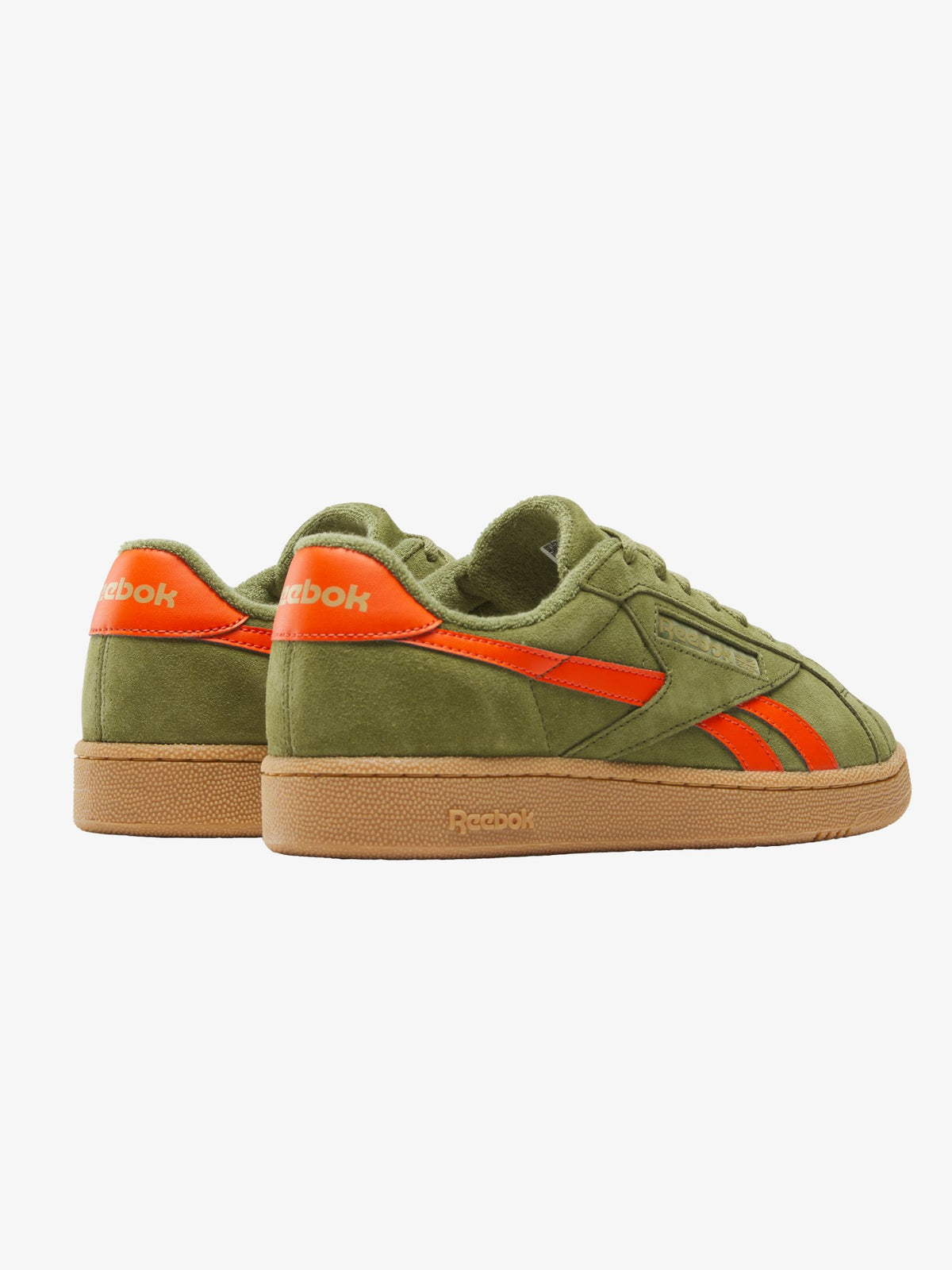 Reebok Men's Club C Grounds UK Shoes | DEEPOLIVE/PUMPORANGE/GUM