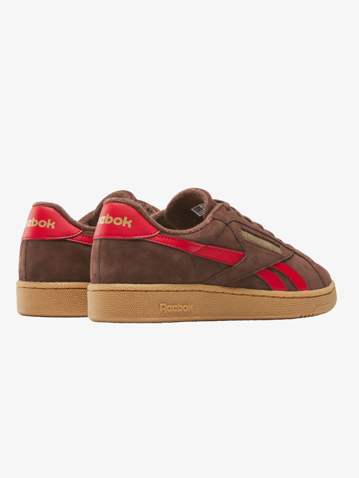 Reebok Men's Club C Grounds UK Shoes | CAMPUSBROWN/VECTORRED/GUM