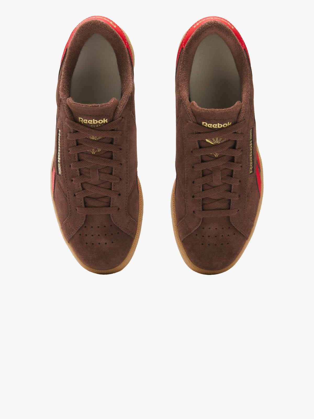 Reebok Men's Club C Grounds UK Shoes | CAMPUSBROWN/VECTORRED/GUM