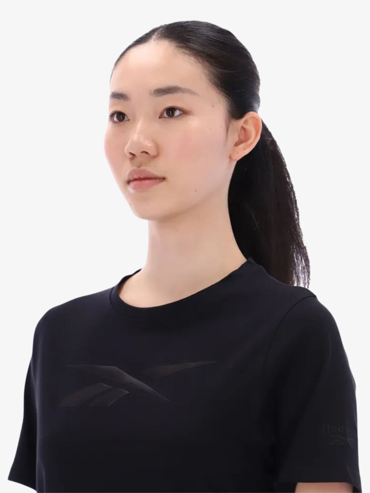 Reebok Audrey Tonal Logo Crew Neck Ss Tee | Black