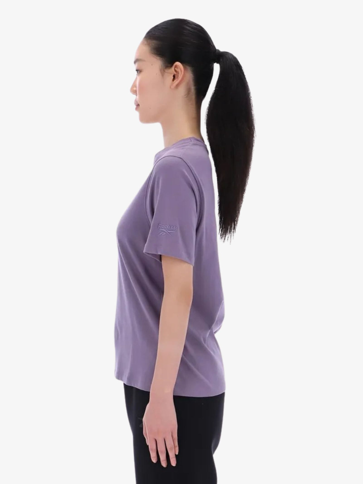 Reebok Audrey Tonal Logo Crew Neck Ss Tee | Purple Fusion