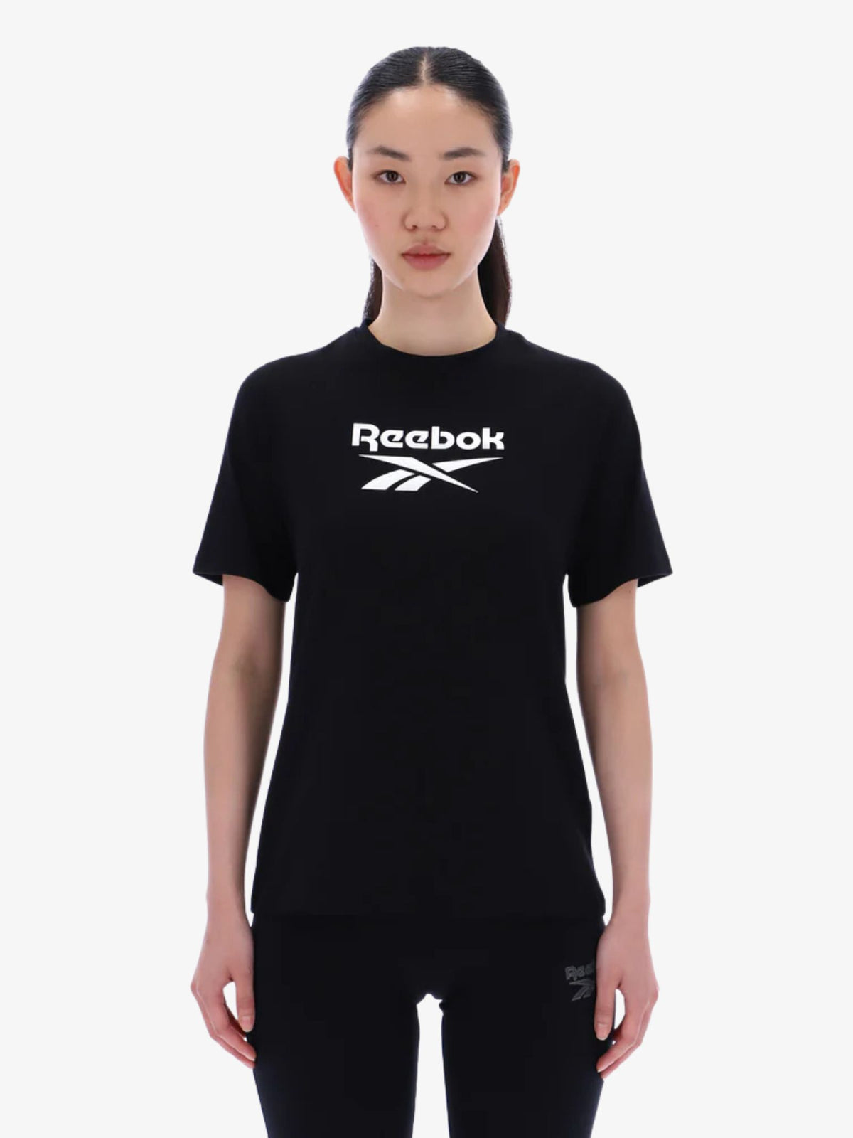 Reebok Bonnie Graphic Print Crew Neck Short Sleeve Tee | Black