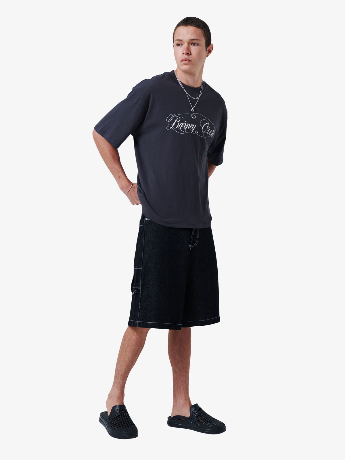Barney Cools Script Tee | Aged Black