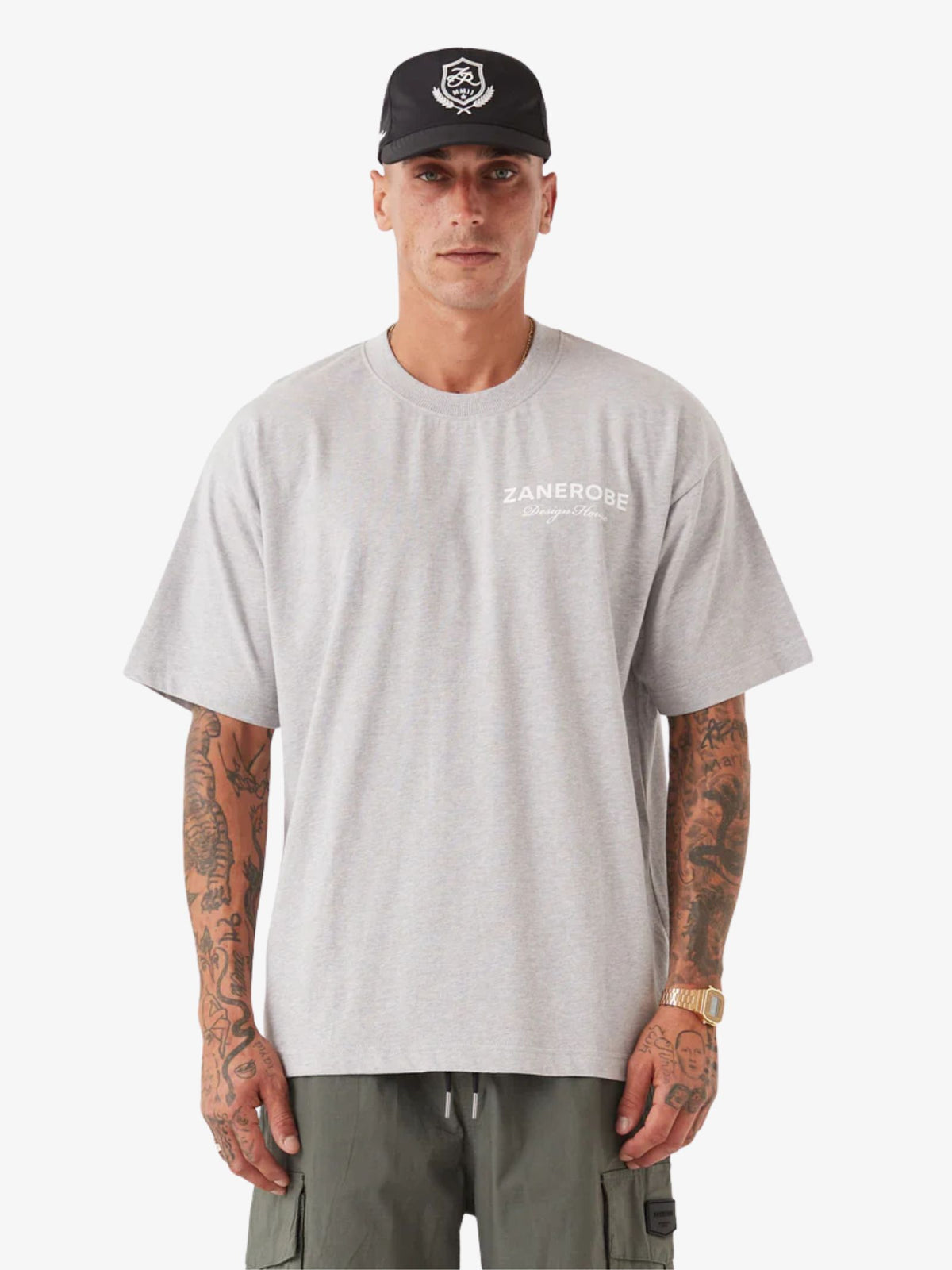 Zanerobe Zdh Box Tee | Grey Marle