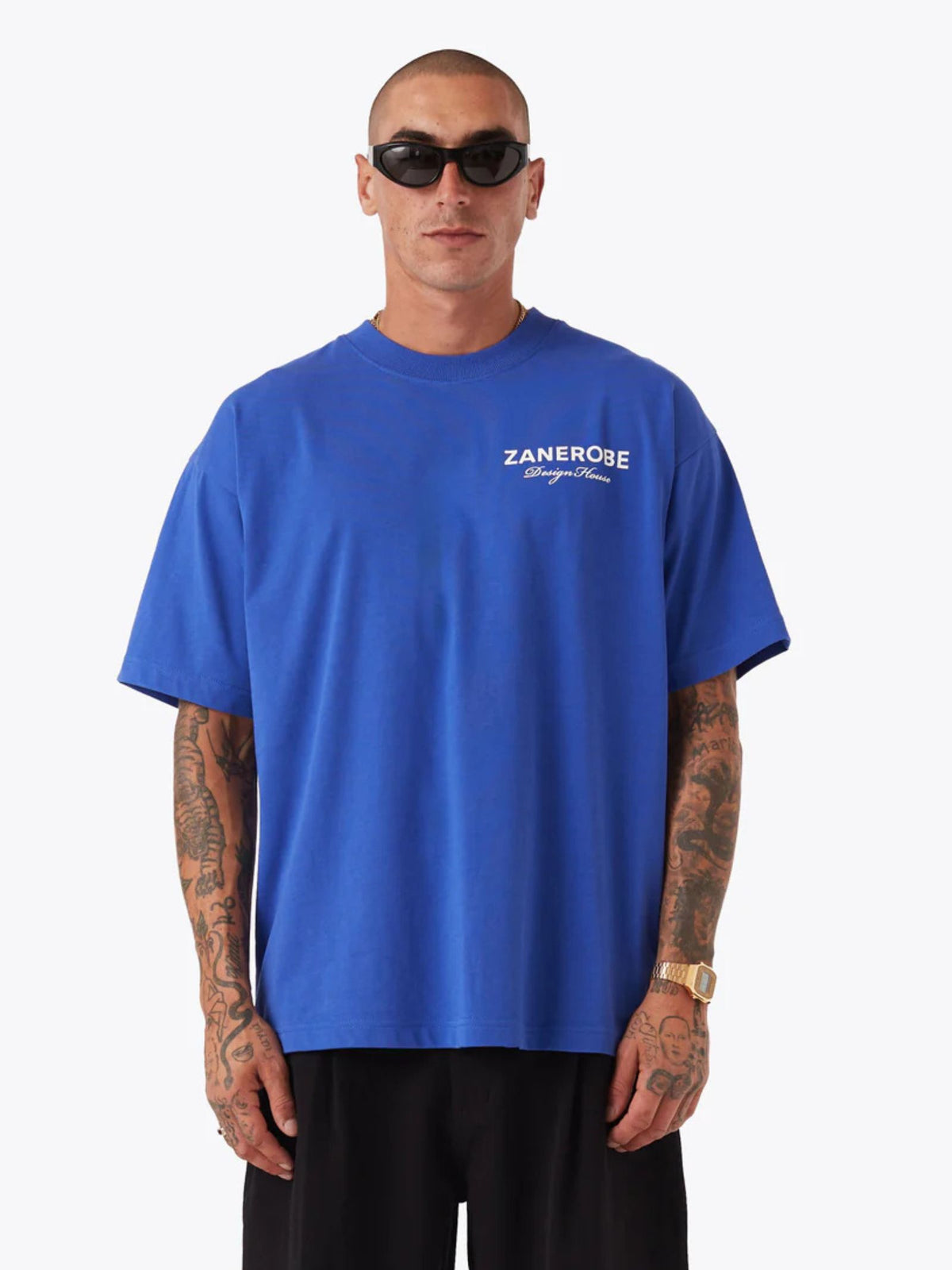 Zanerobe Zdh Box Tee | Cobalt Blue