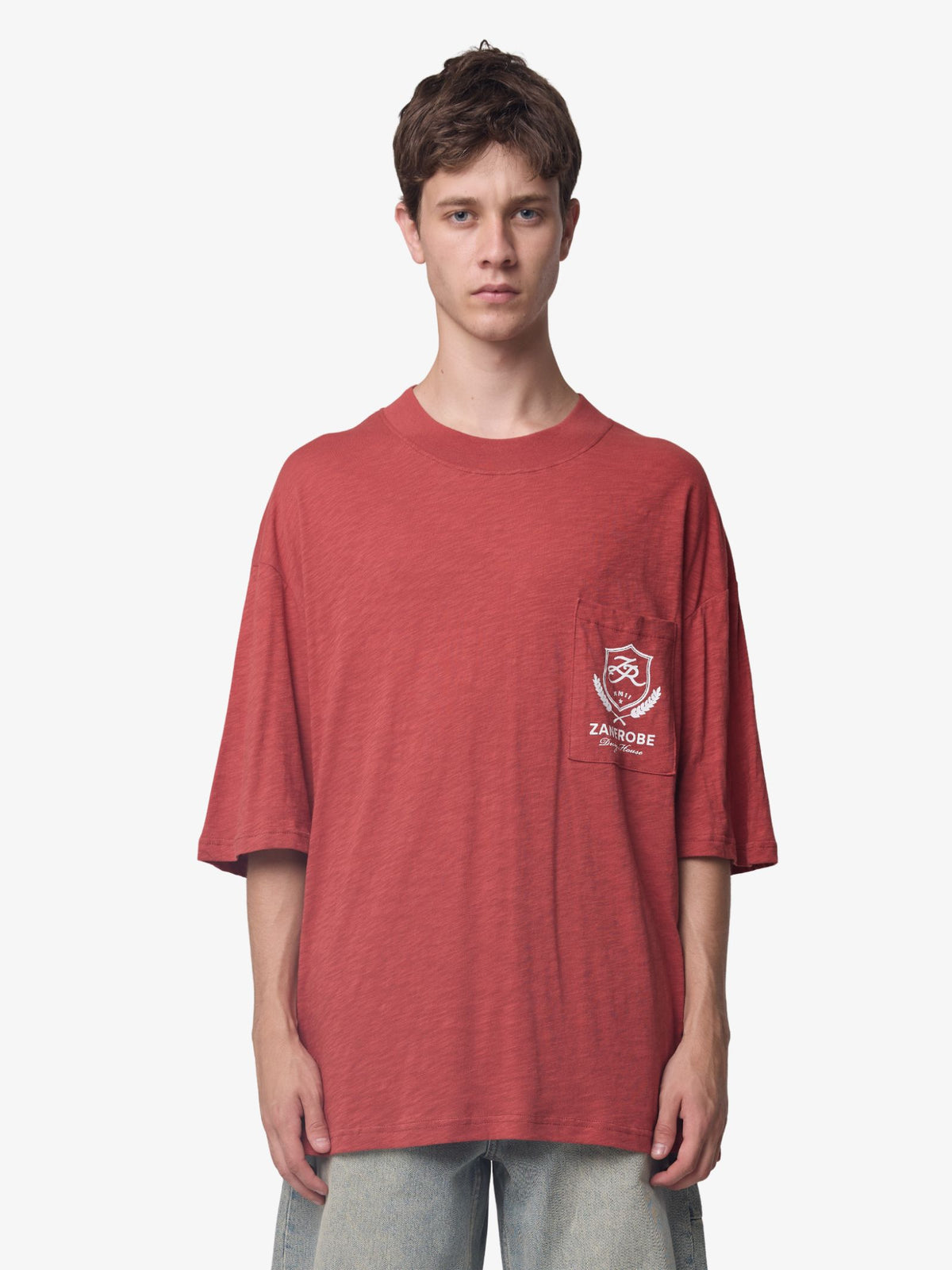 Zanerobe Crest Slub Flow Tee | Cherry