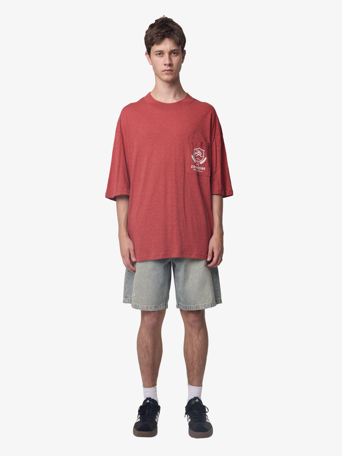 Zanerobe Crest Slub Flow Tee | Cherry