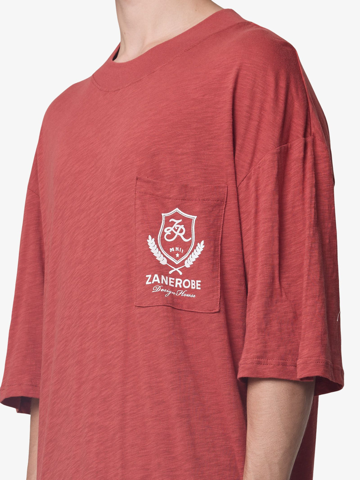 Zanerobe Crest Slub Flow Tee | Cherry
