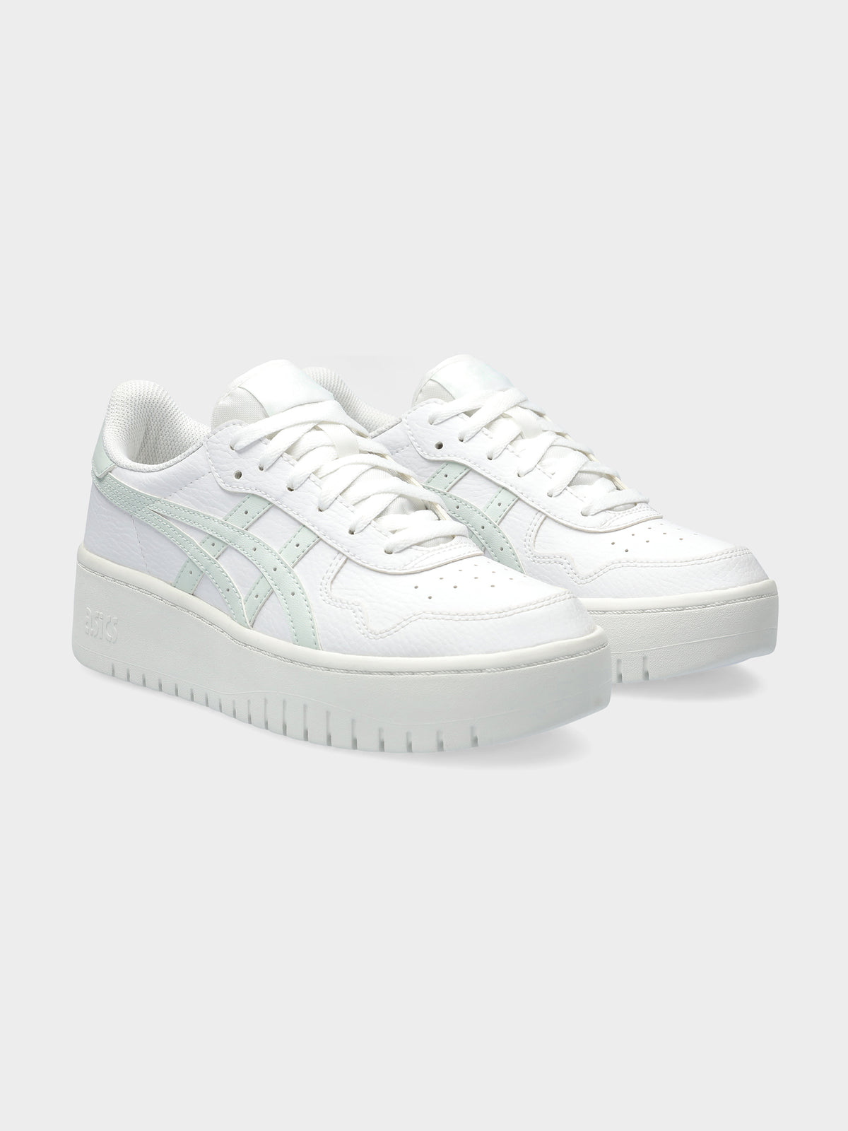 Asics Womens Japan Platform Sneakers | White/Aqua