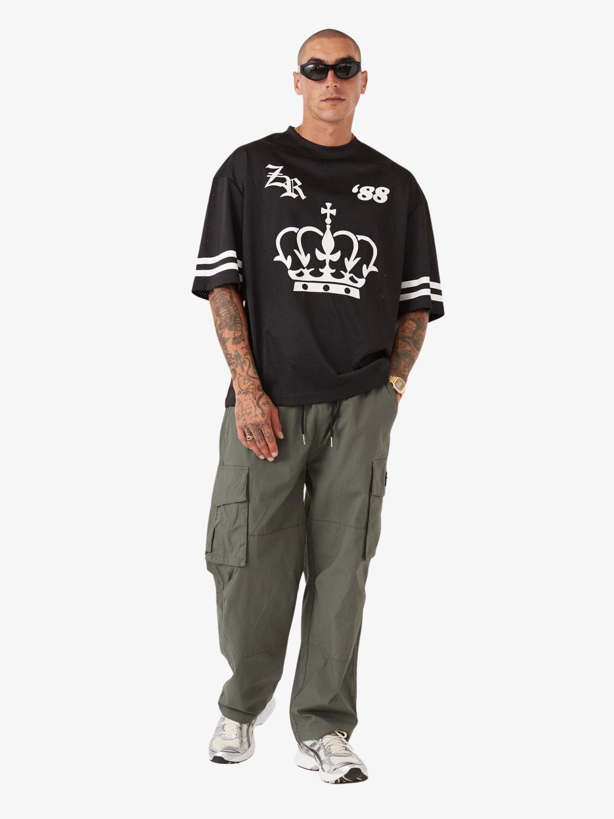 Zanerobe Mesh Baseball Tee | Black