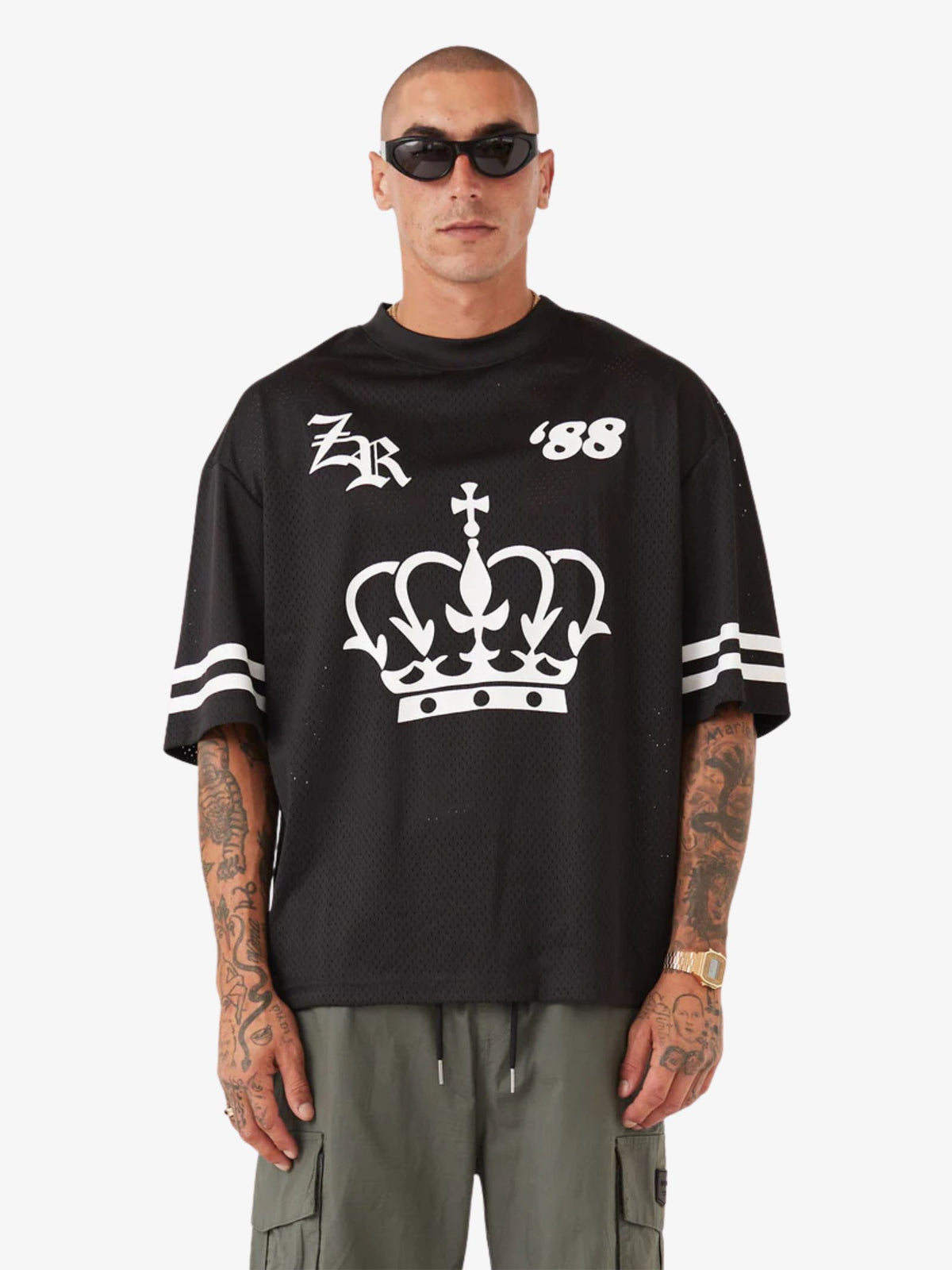 Zanerobe Mesh Baseball Tee | Black