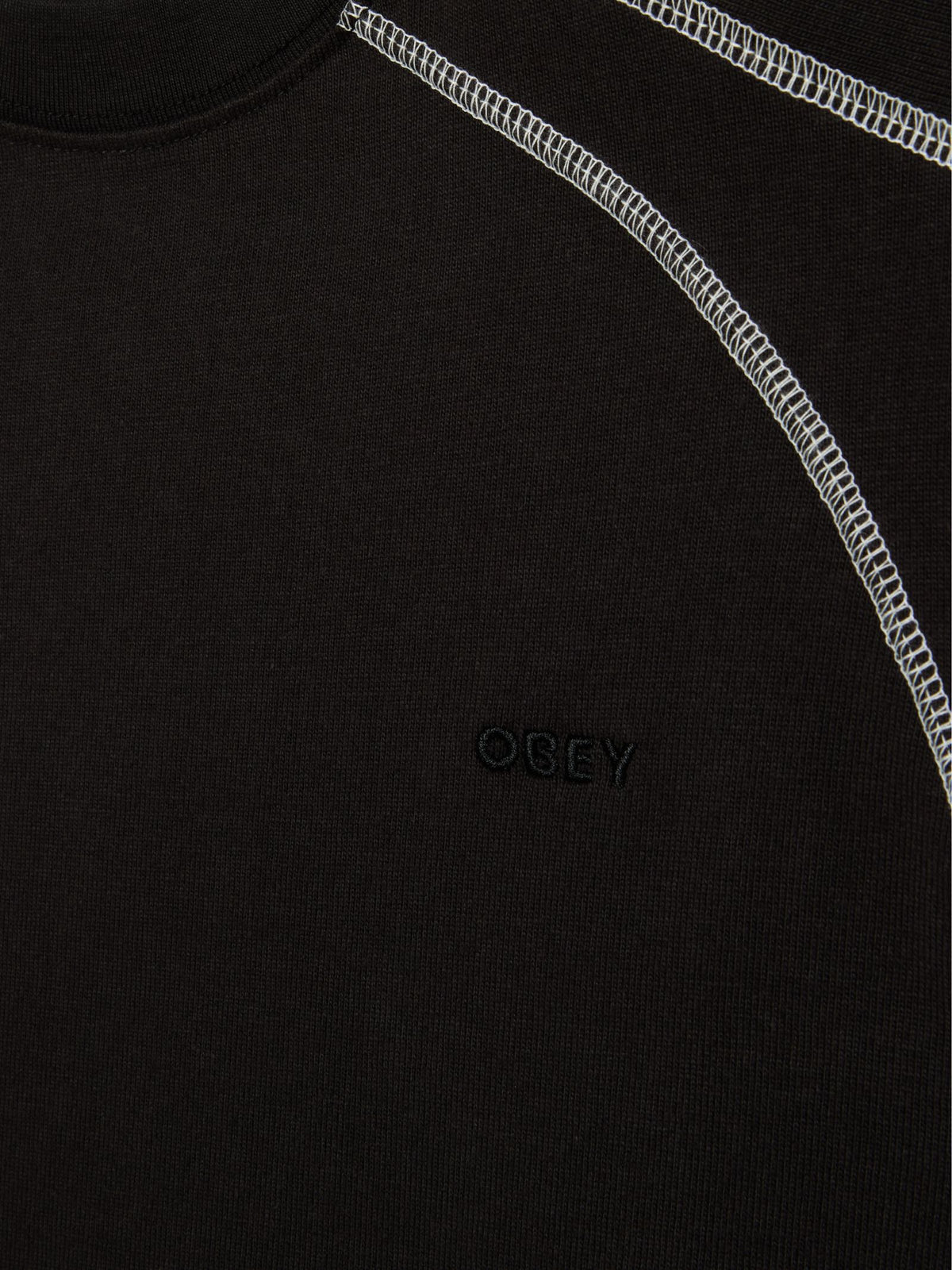 Obey Contrast Stitch Tee | Black