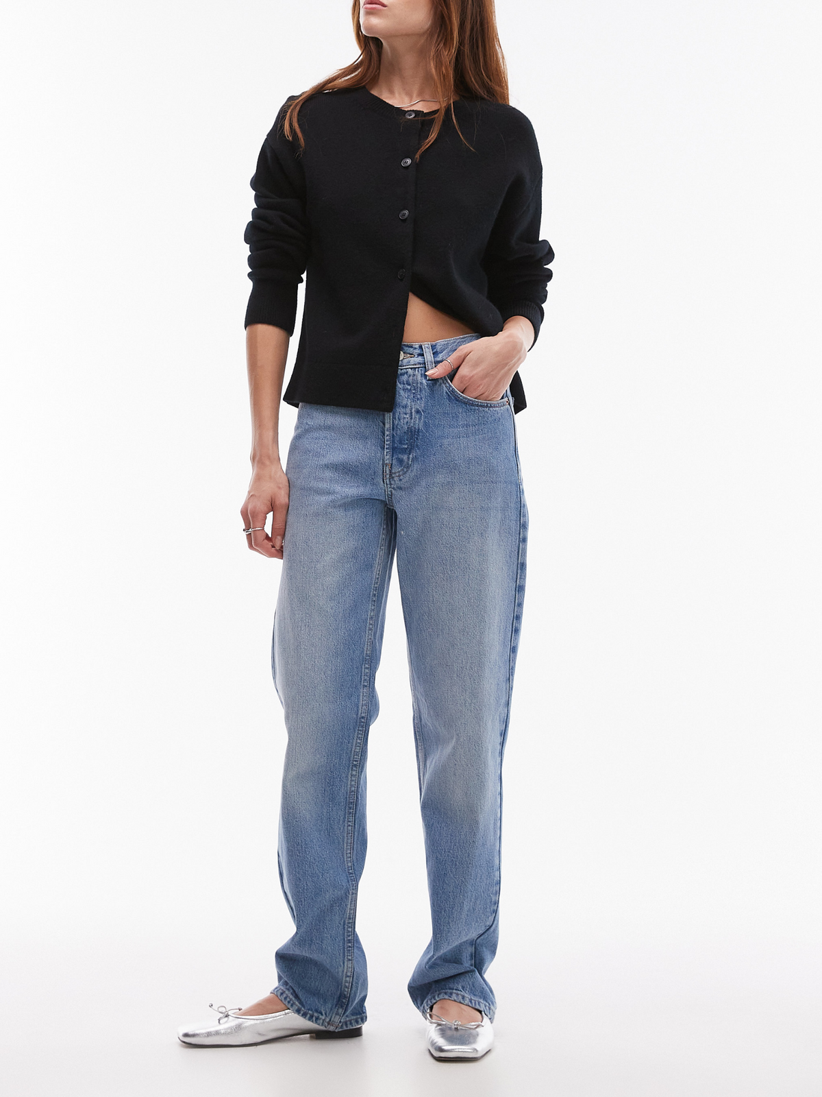 Topshop Mid Rise Runway Jeans | LIGHT BLUE