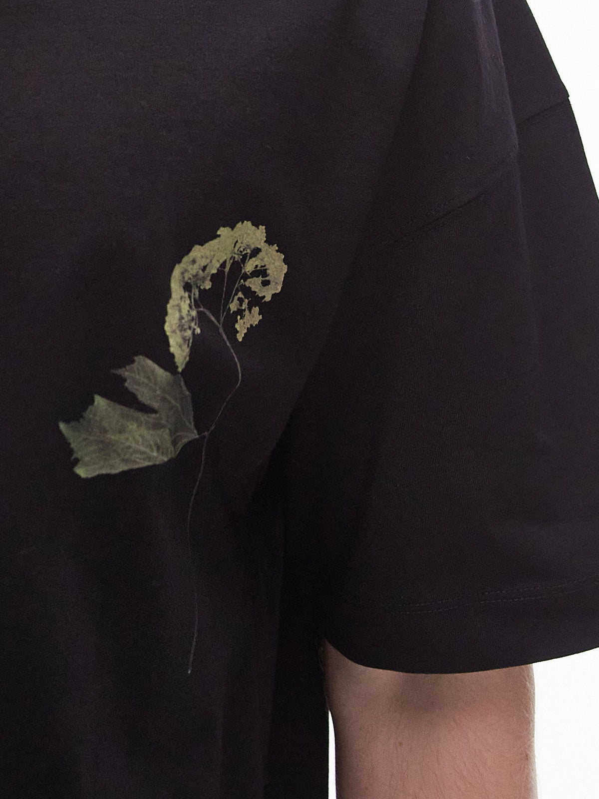 Topman Pressed Flower Oversized T-Shirt | Black