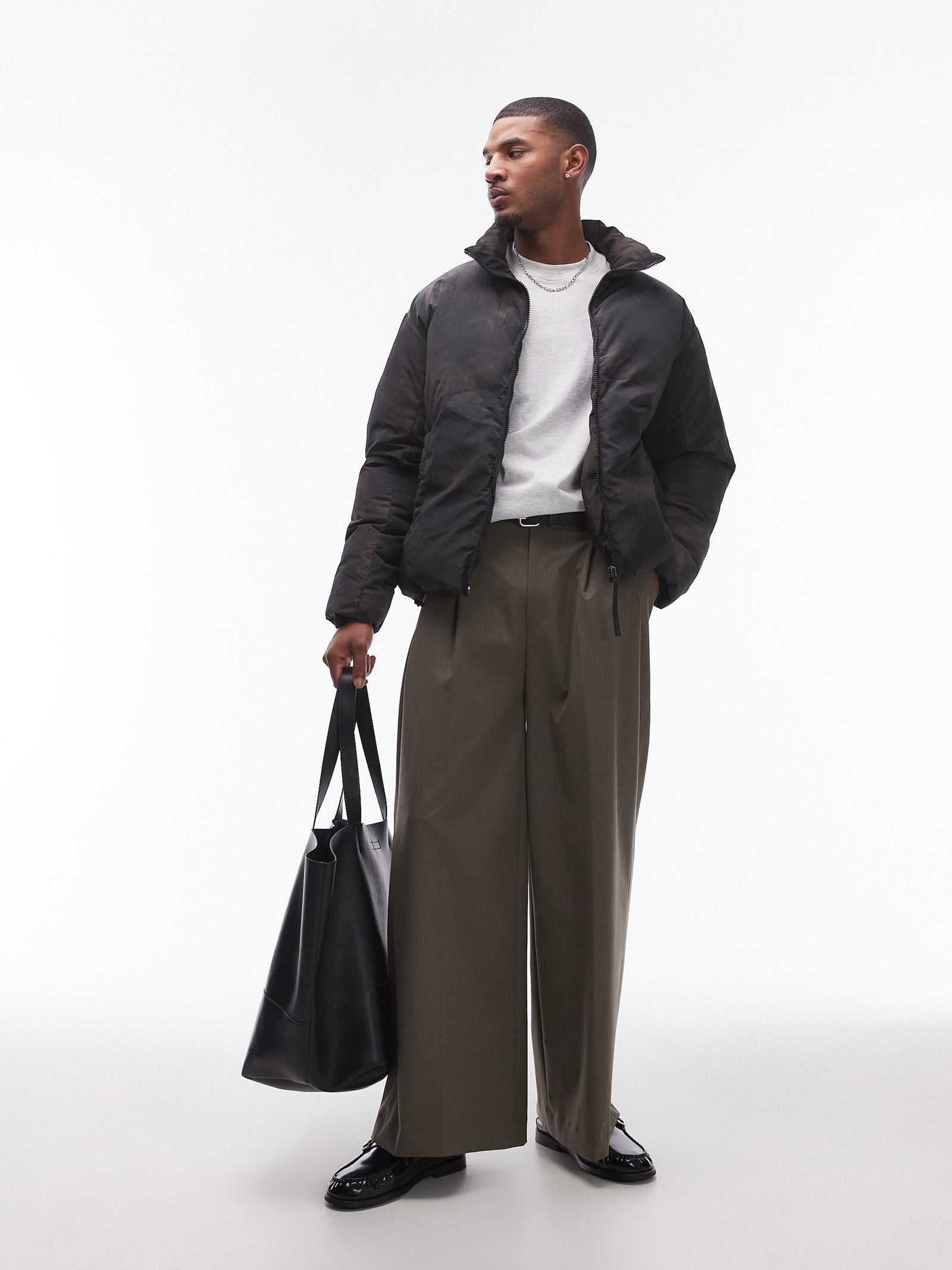 Black Puffer Topman Puffer Jacket Topman Topman Sprayed Puffer