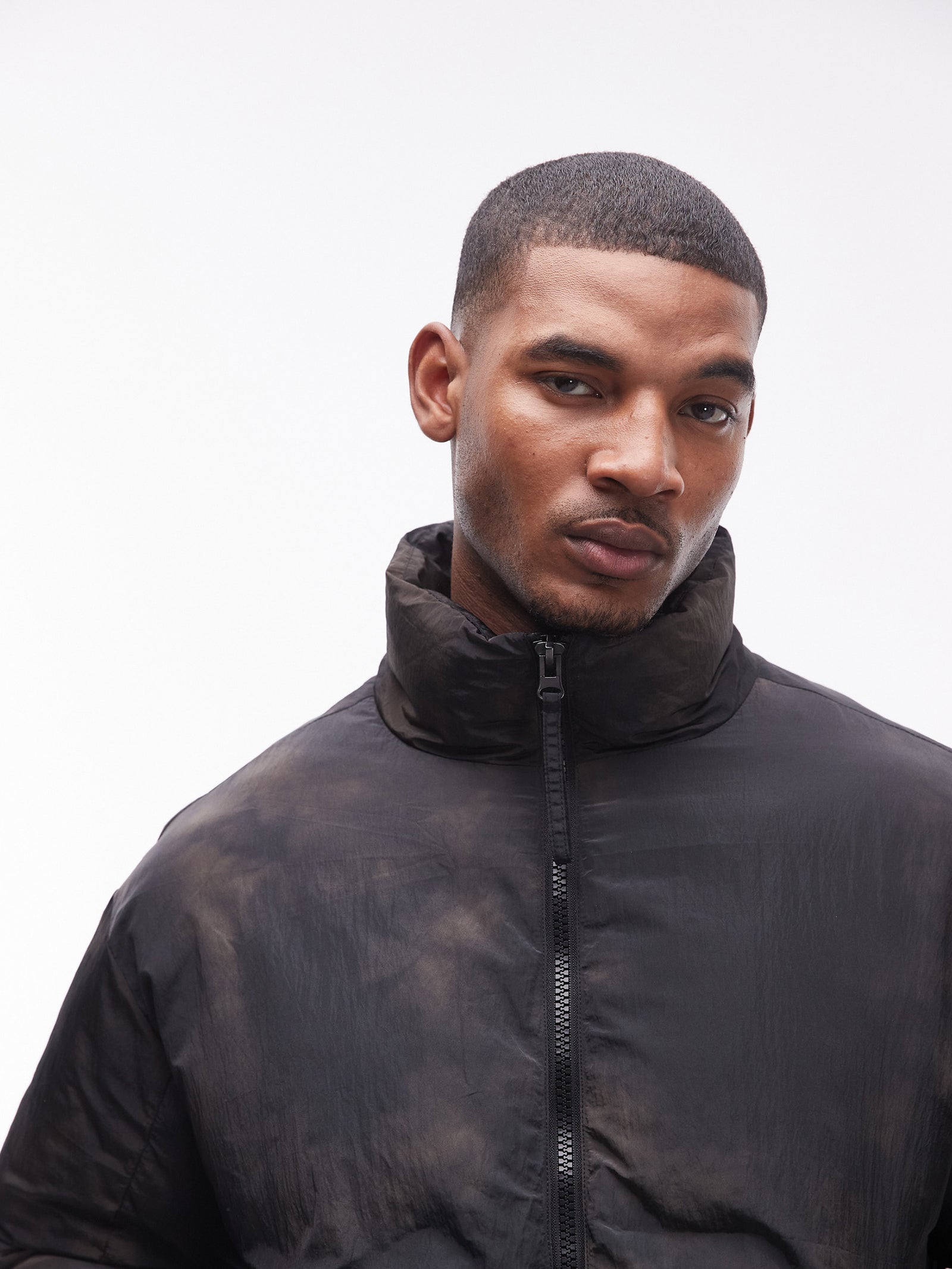 Topman Sprayed Puffer Jacket