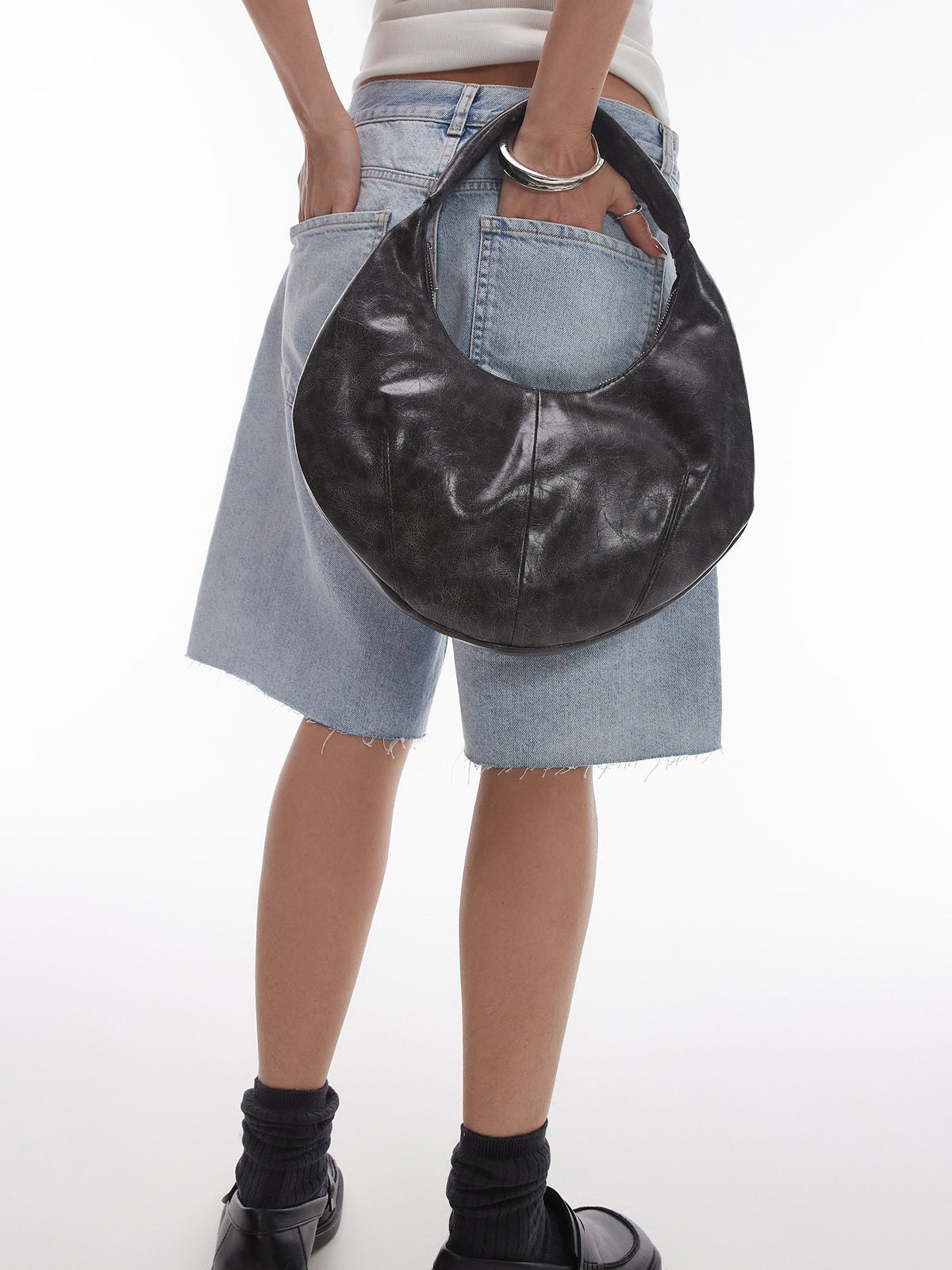 Topshop Samira Scoop Shoulder Bag | DISTRESSED