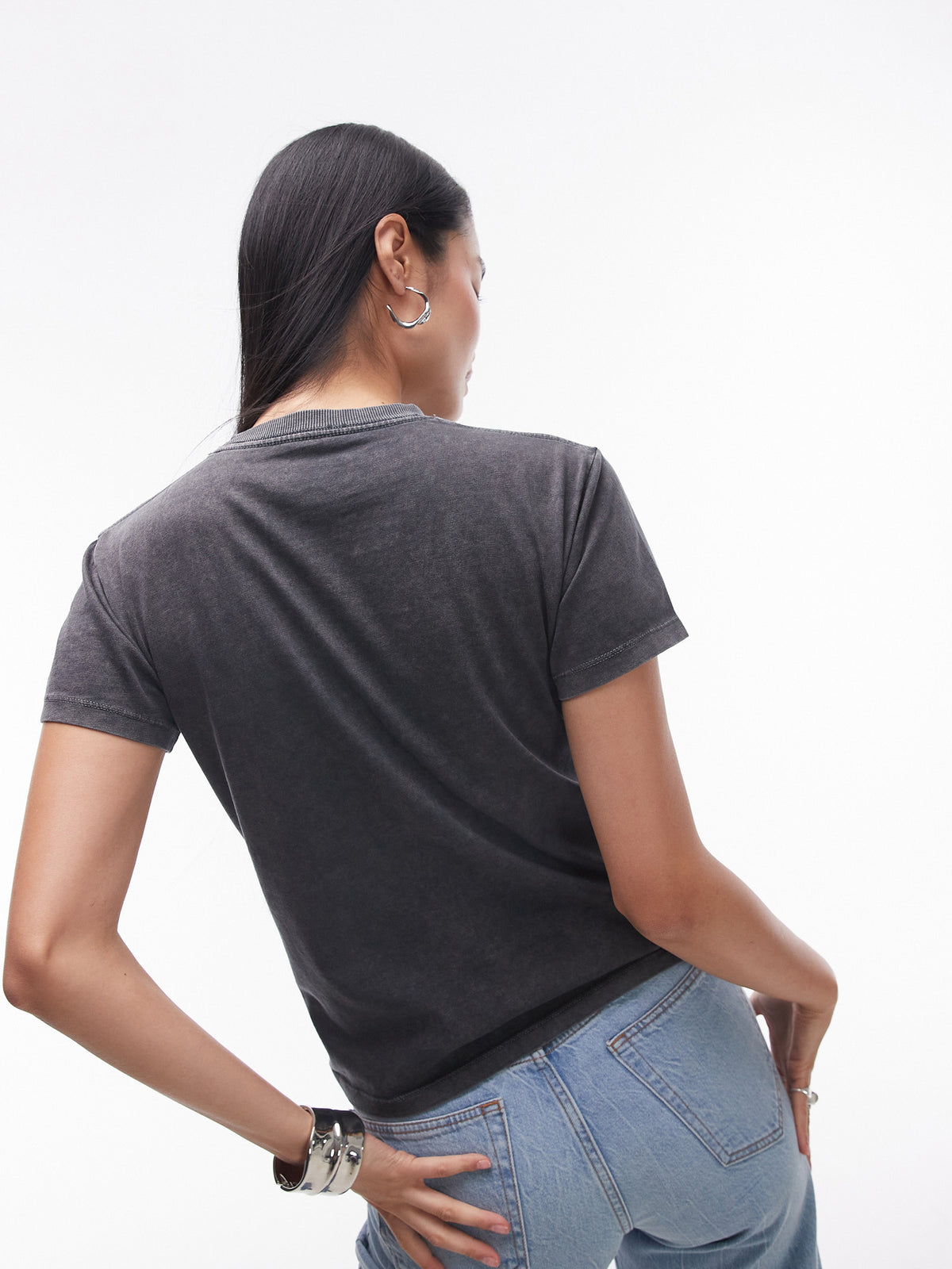 Topshop Austin Healey Graphic Tee | Grey