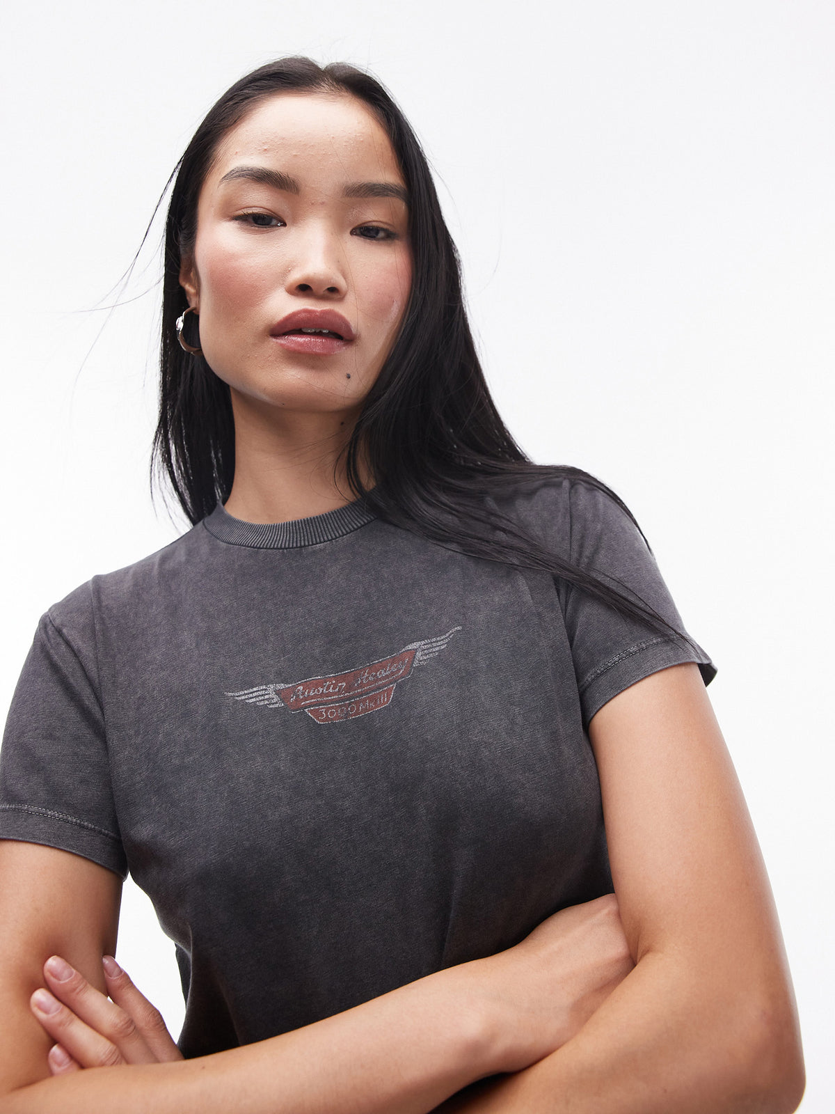Topshop Austin Healey Graphic Tee | Grey