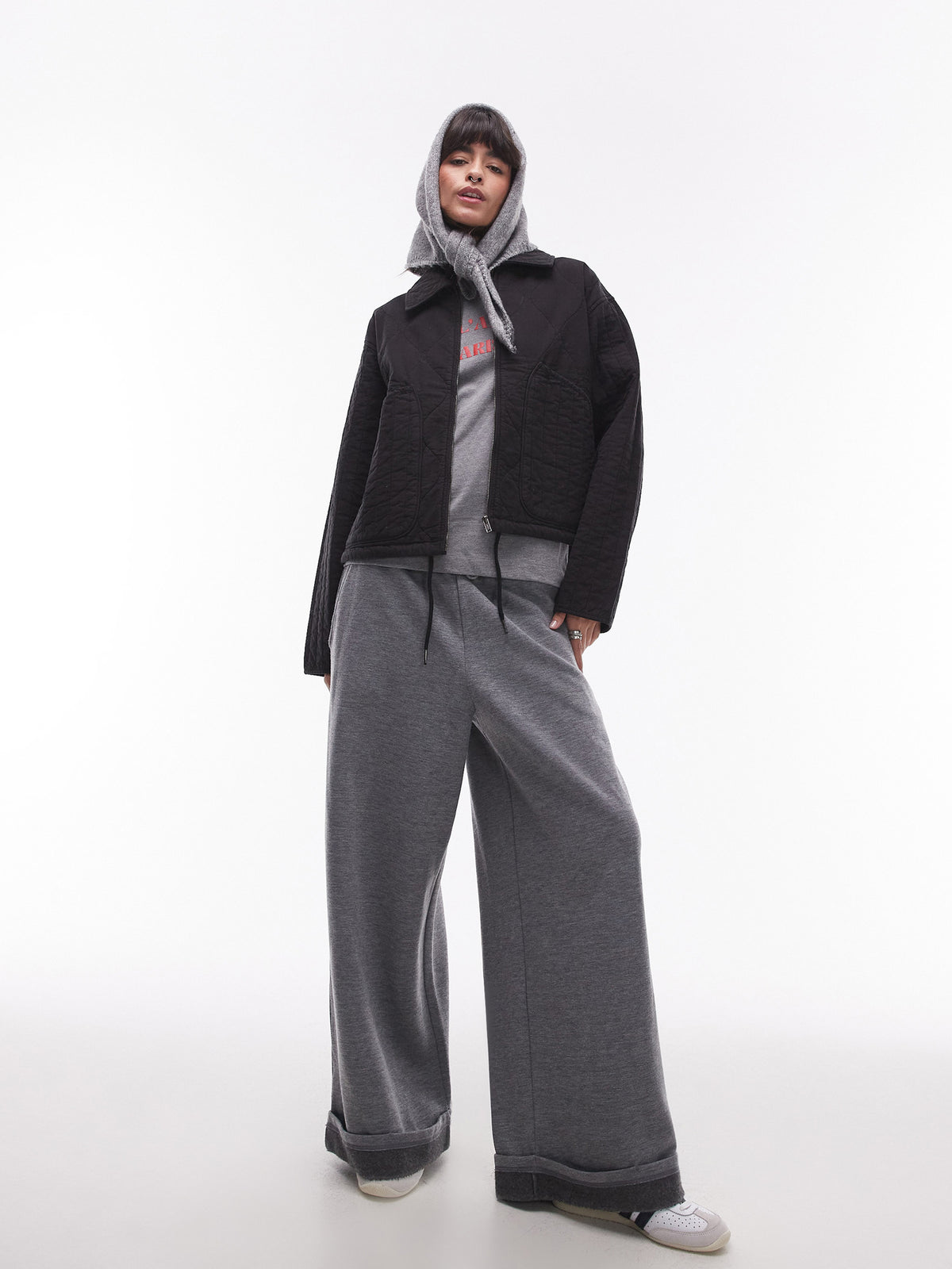 Topshop Line Jacket With Quilting | Black