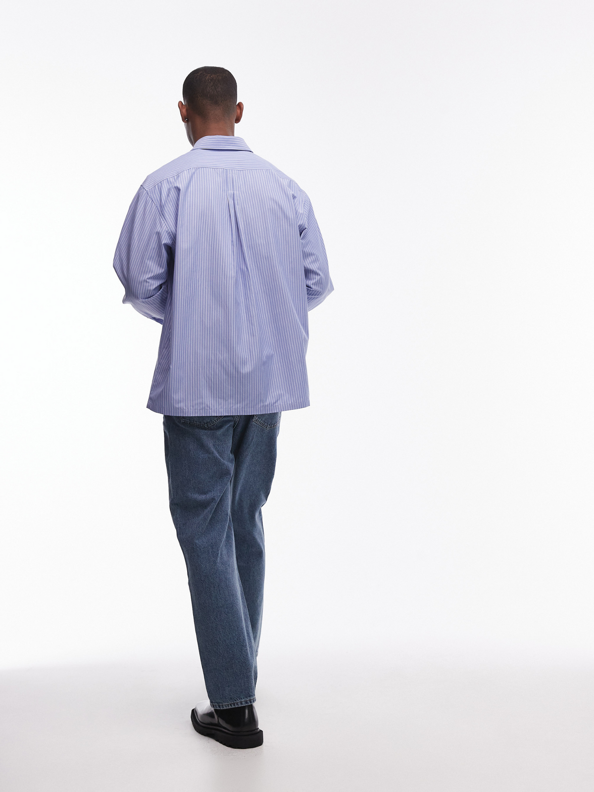 Topman Oversized Stripe Shirt | Blue