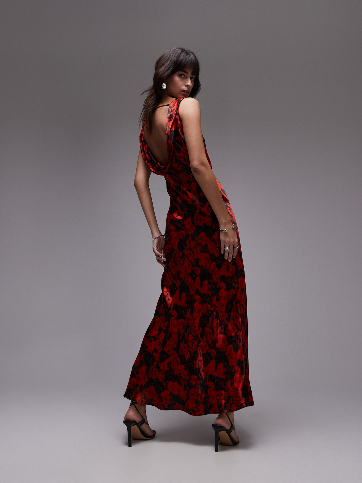 Topshop Cowl Neck Maxi Dress | SMALL RED ROSE