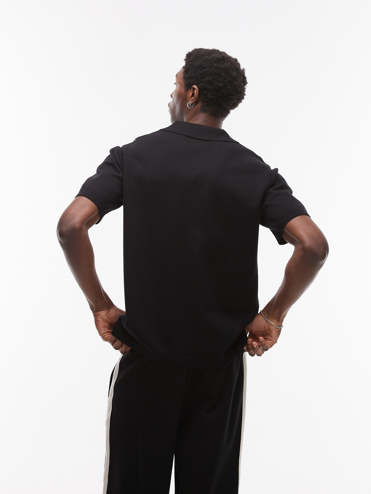 Topman Embroidered Knitted Shirt | Black