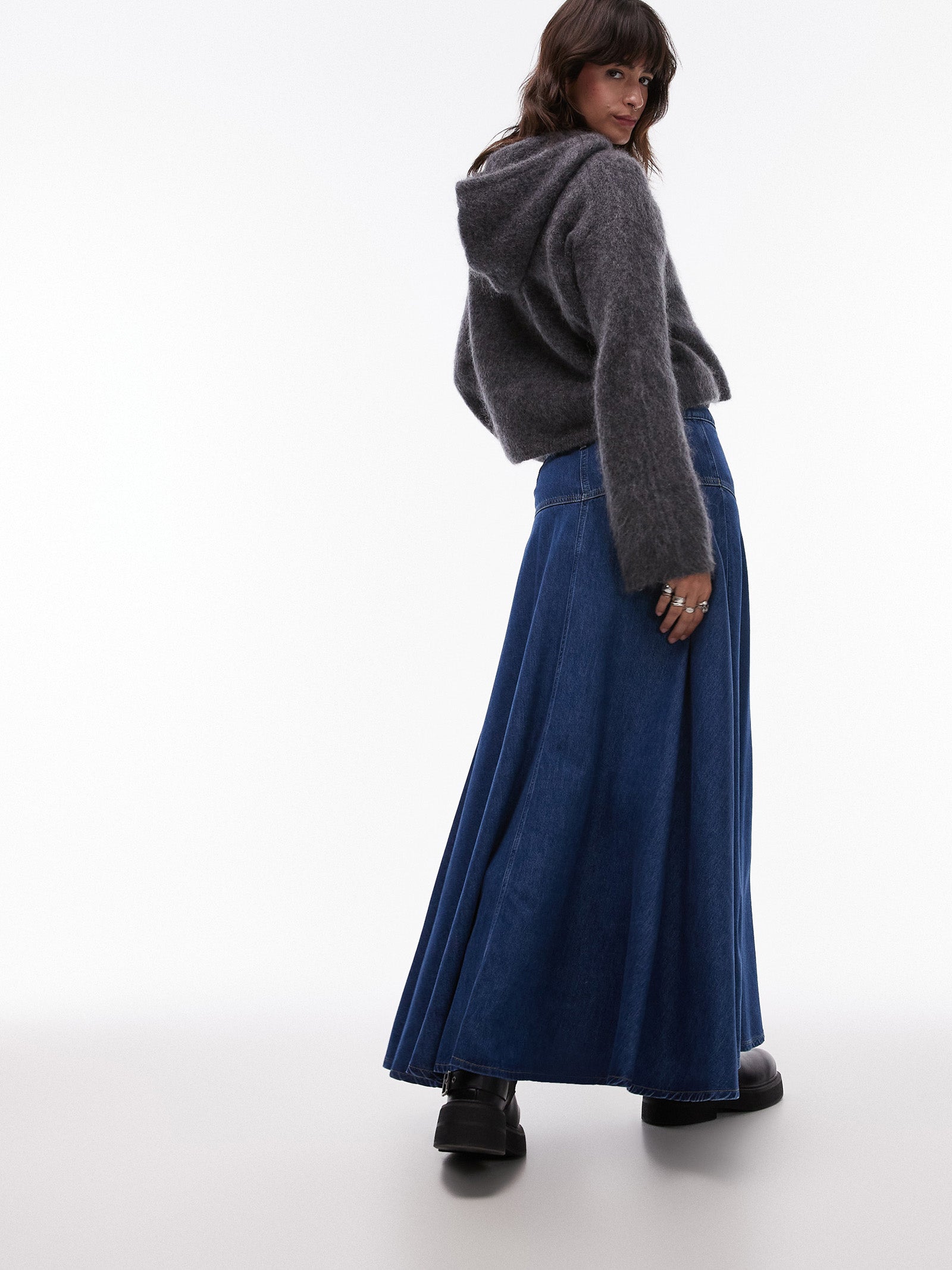 Denim A-Line Skirt