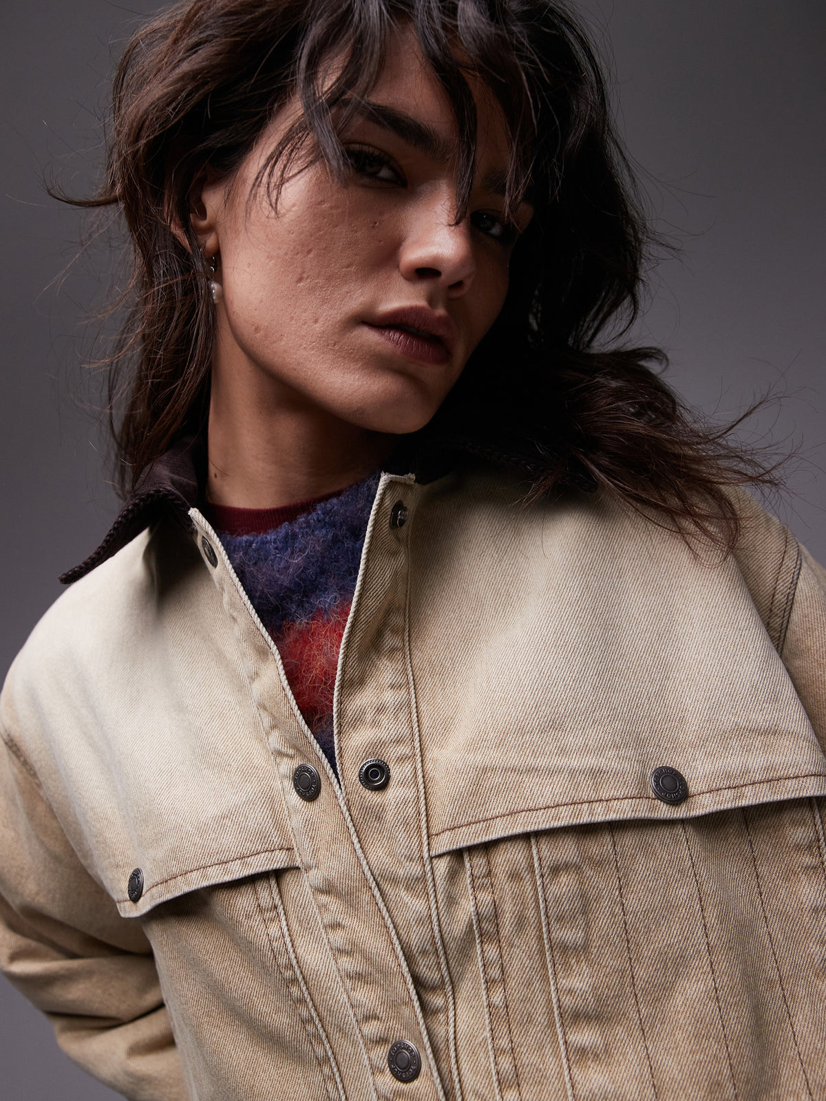 Topshop Worker Jacket | Beige