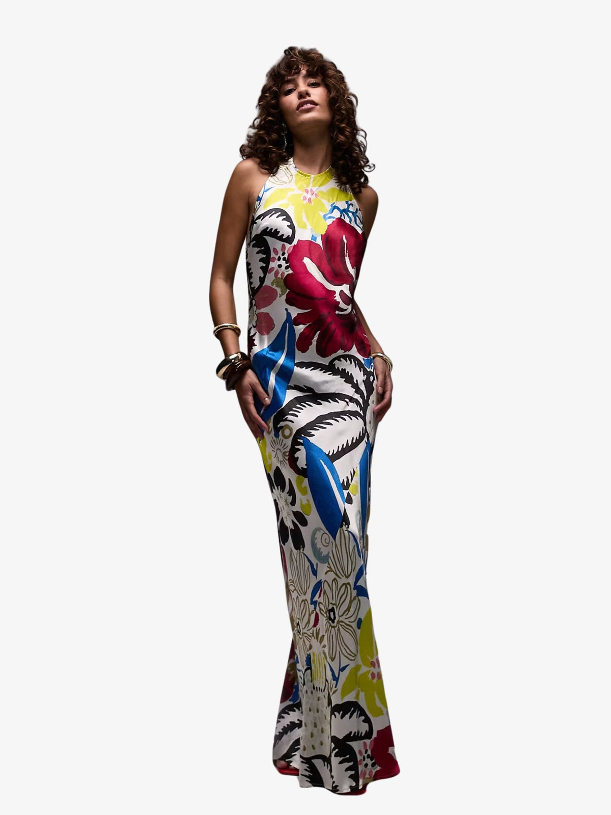 Topshop Halter Neck Maxi Dress Multi | Glue Store Topshop Halter Neck Maxi Dress Multi | Glue Store