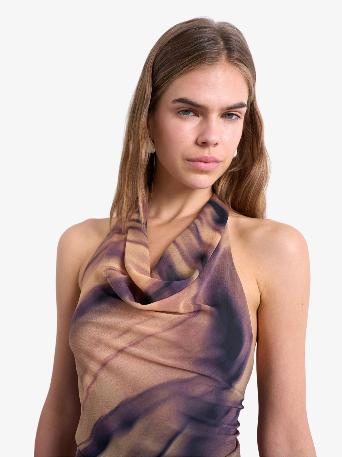 Topshop Cowl Neck Halter Top | Multi