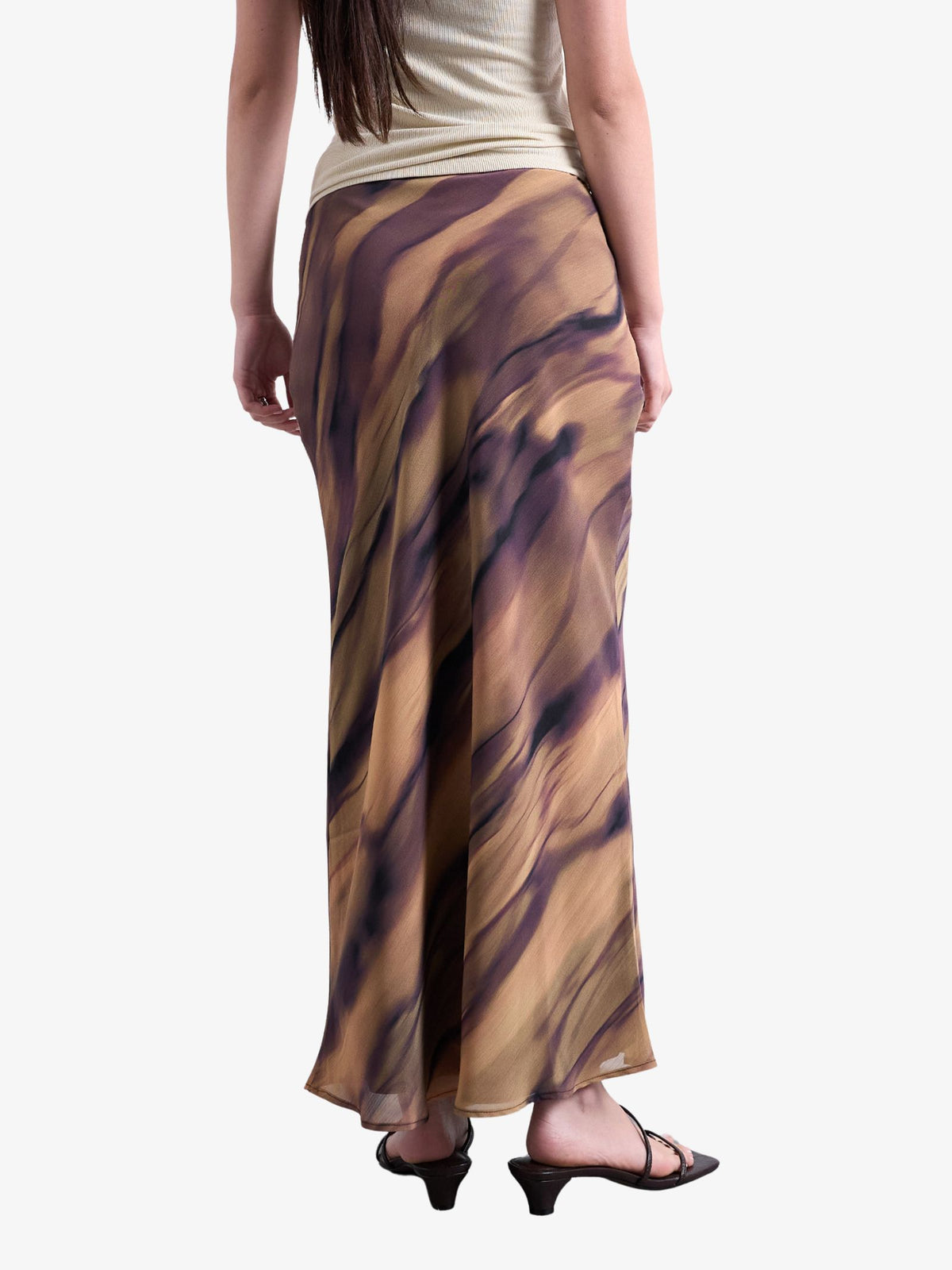 Topshop Chiffon Midi Skirt | Multi