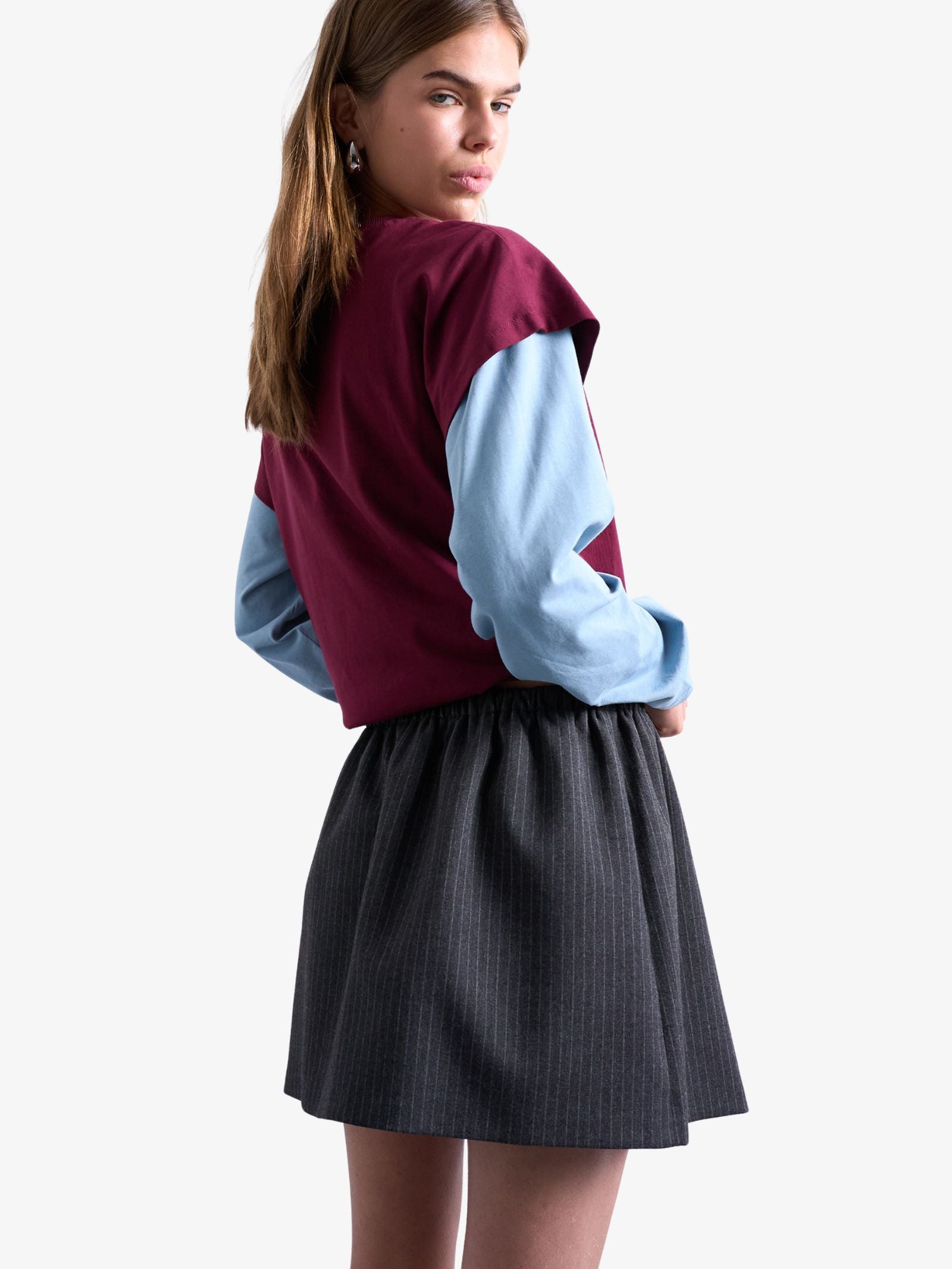 Brushed Low Rise Flippy Mini Micro Skirt