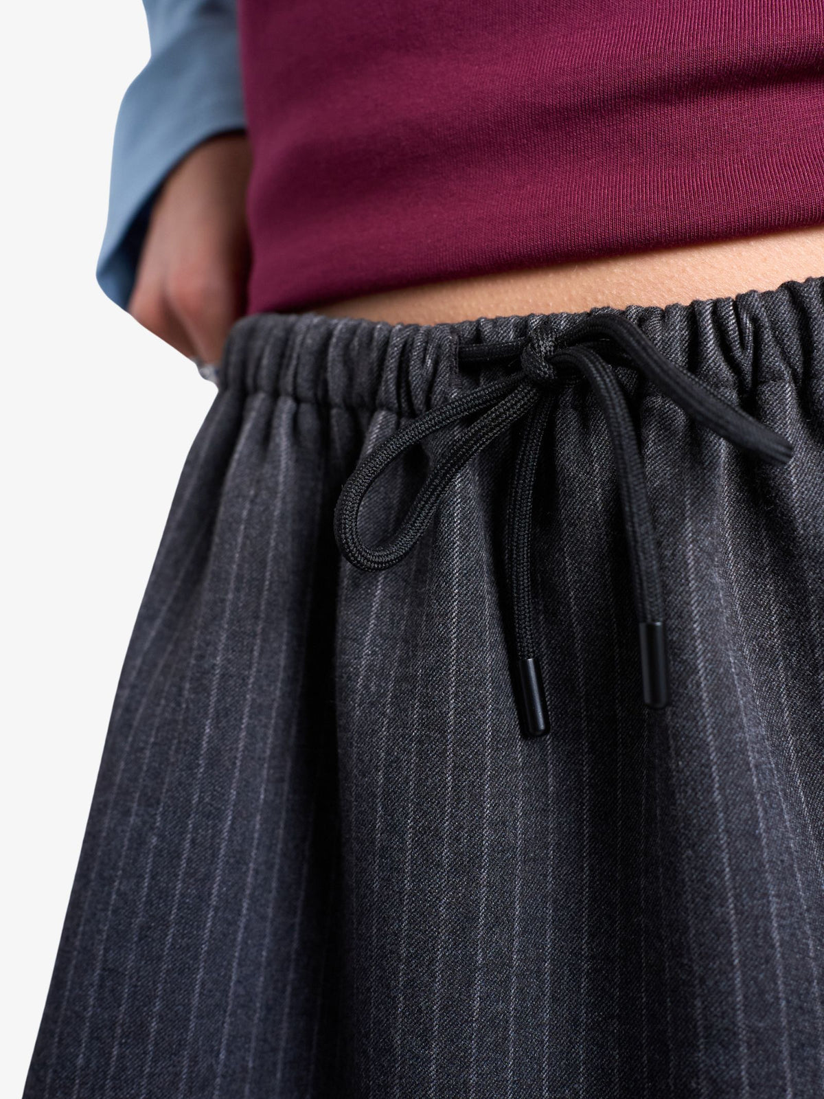 Topshop Brushed Low Rise Flippy Mini Micro Skirt | Charcoal