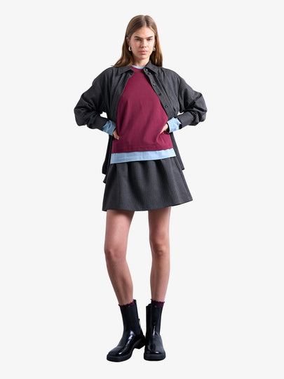 Brushed Low Rise Flippy Mini Micro Skirt