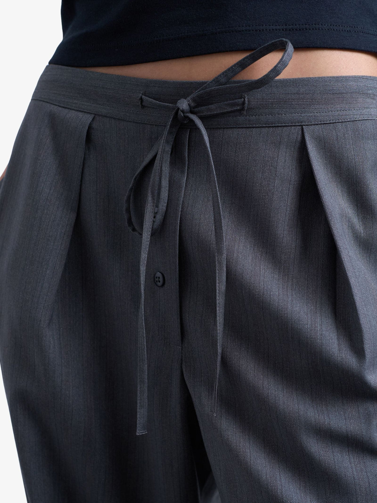 Topshop Tie Waist Boxer Jogger | Grey