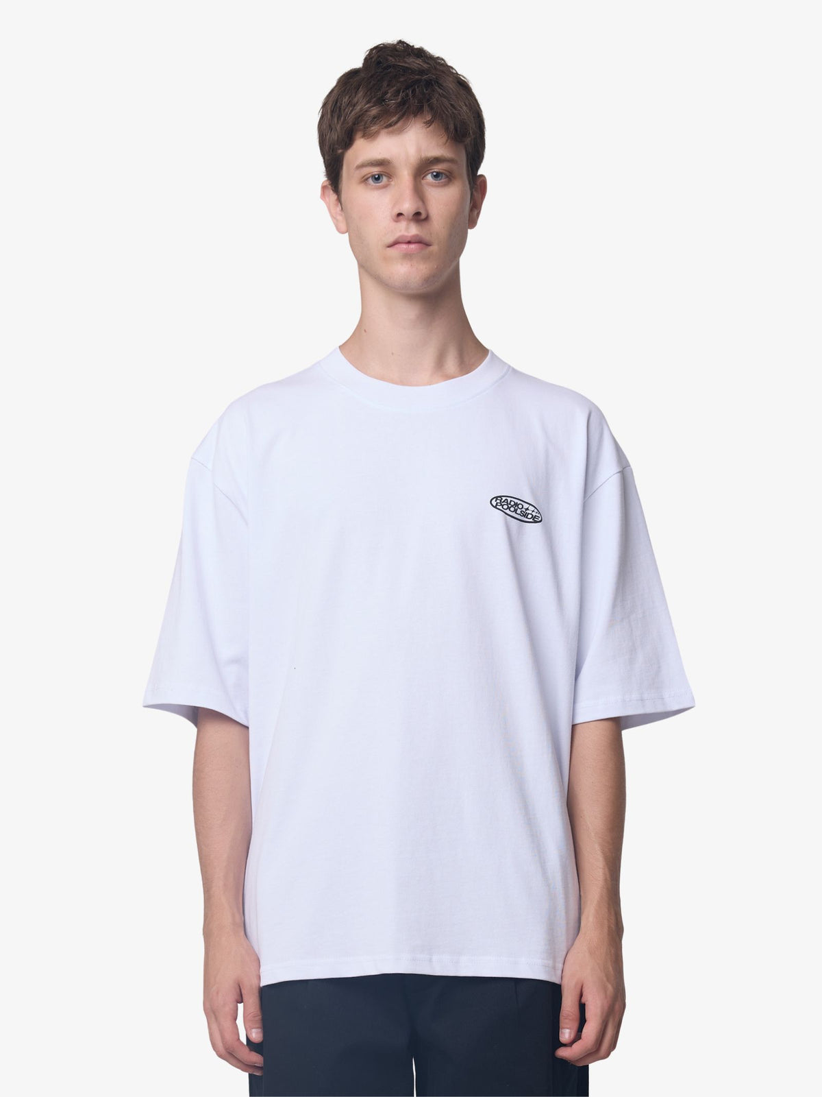 Barney Cools Radio Crop Tee | White