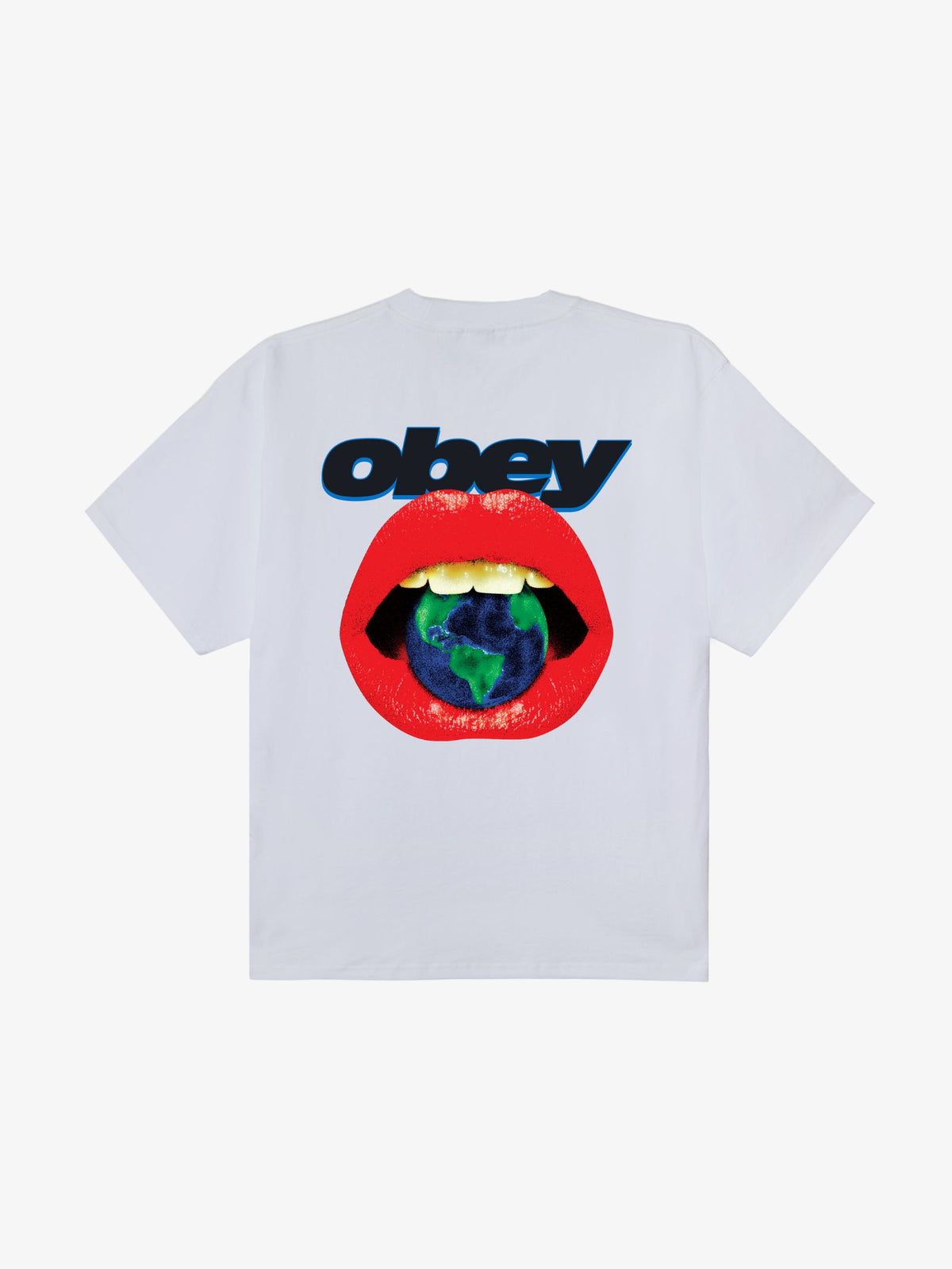 Obey Lips Tee | White