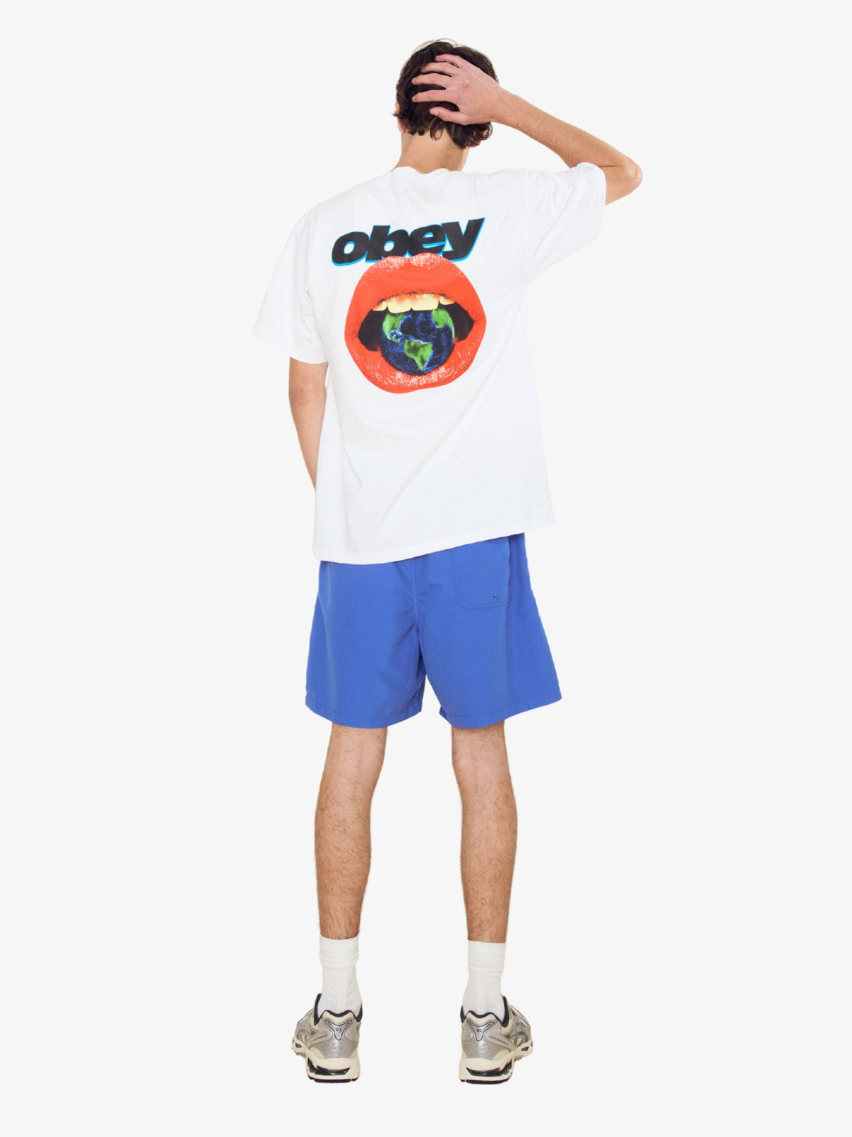 Obey Lips Tee | White