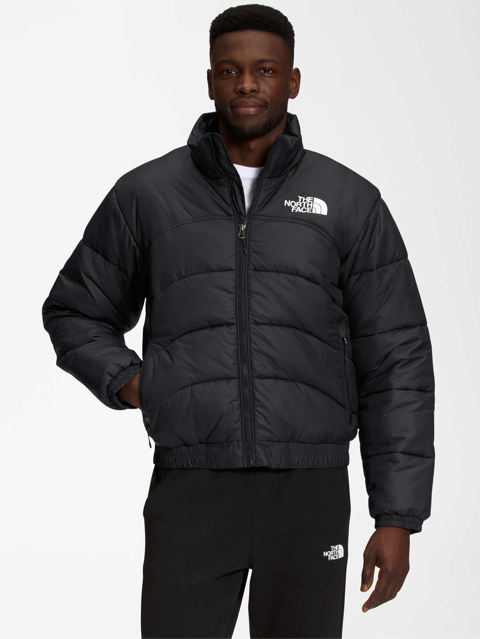 Glue Store The North Face Puffer Jacket Mens Black Nuptse Short