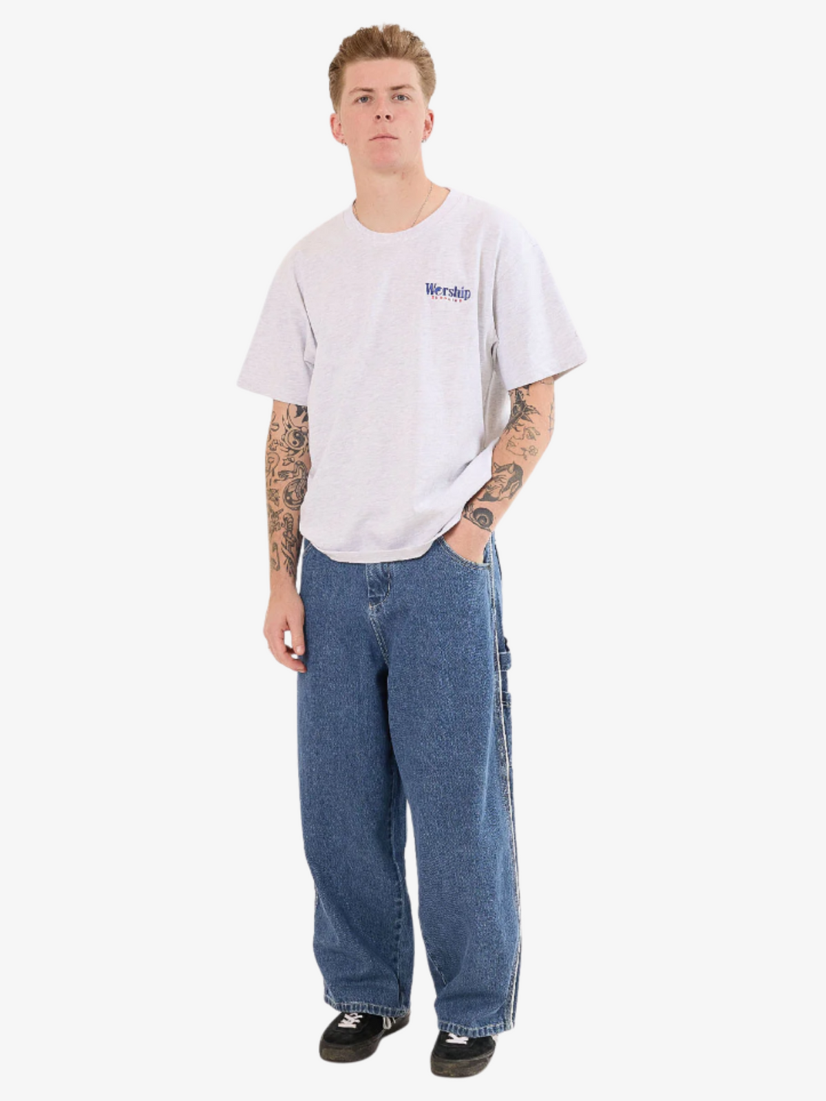 Worship Striker Dozer Jean | Steady Mid Blue