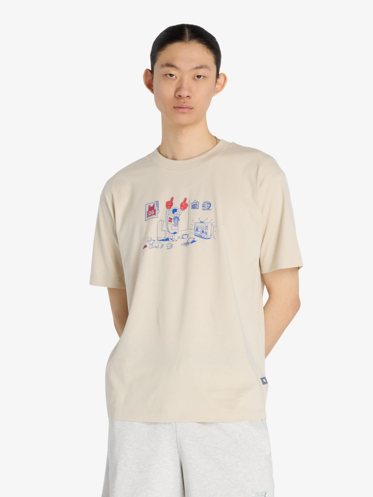 New Balance Newbie Fan T-Shirt | Timberwolf