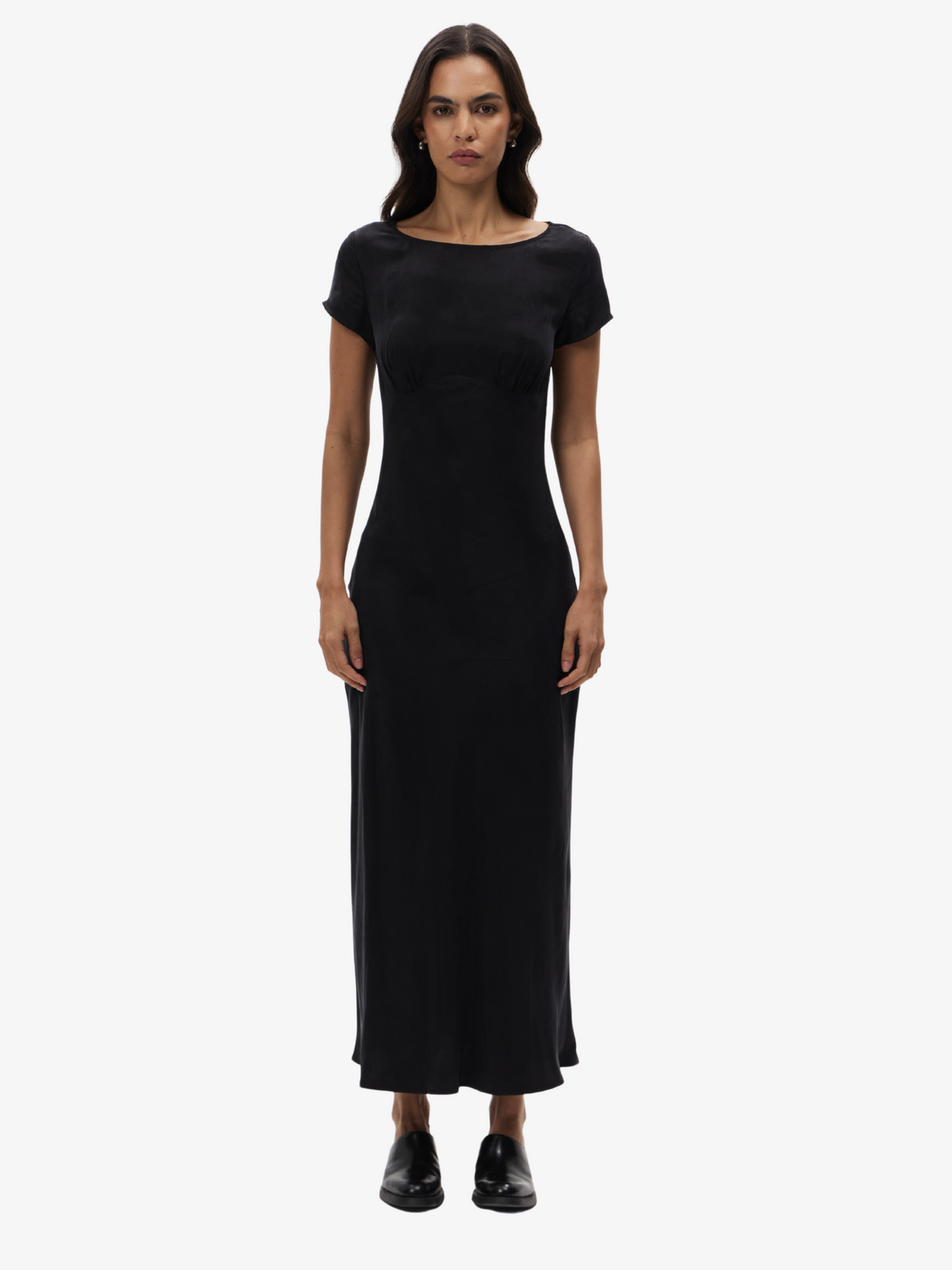 Lulu & Rose Chere Cupro Maxi Dress | Black