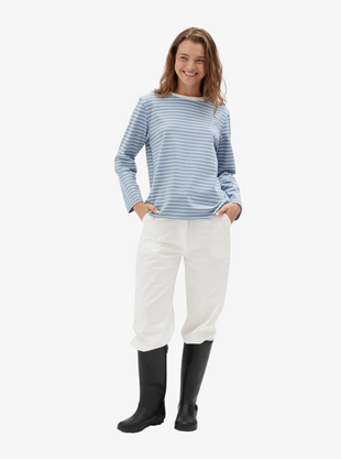 Cotton Striped Long Sleeve Top